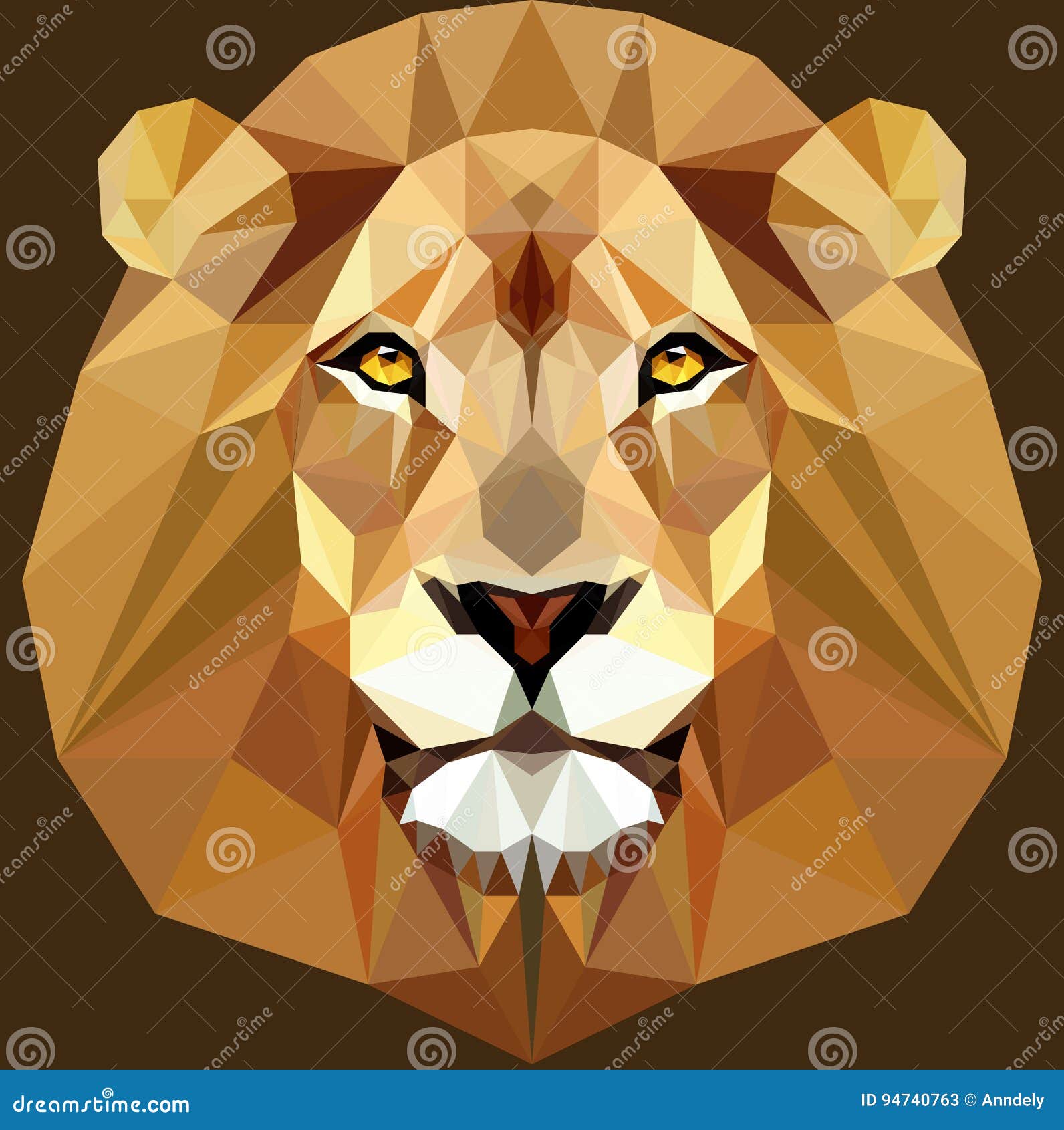 Low Poly Animal Face Lion stock vector. Illustration of cute - 94740763 Low Poly Animal Face Lion stock vector. Illustration of cute - 94740763