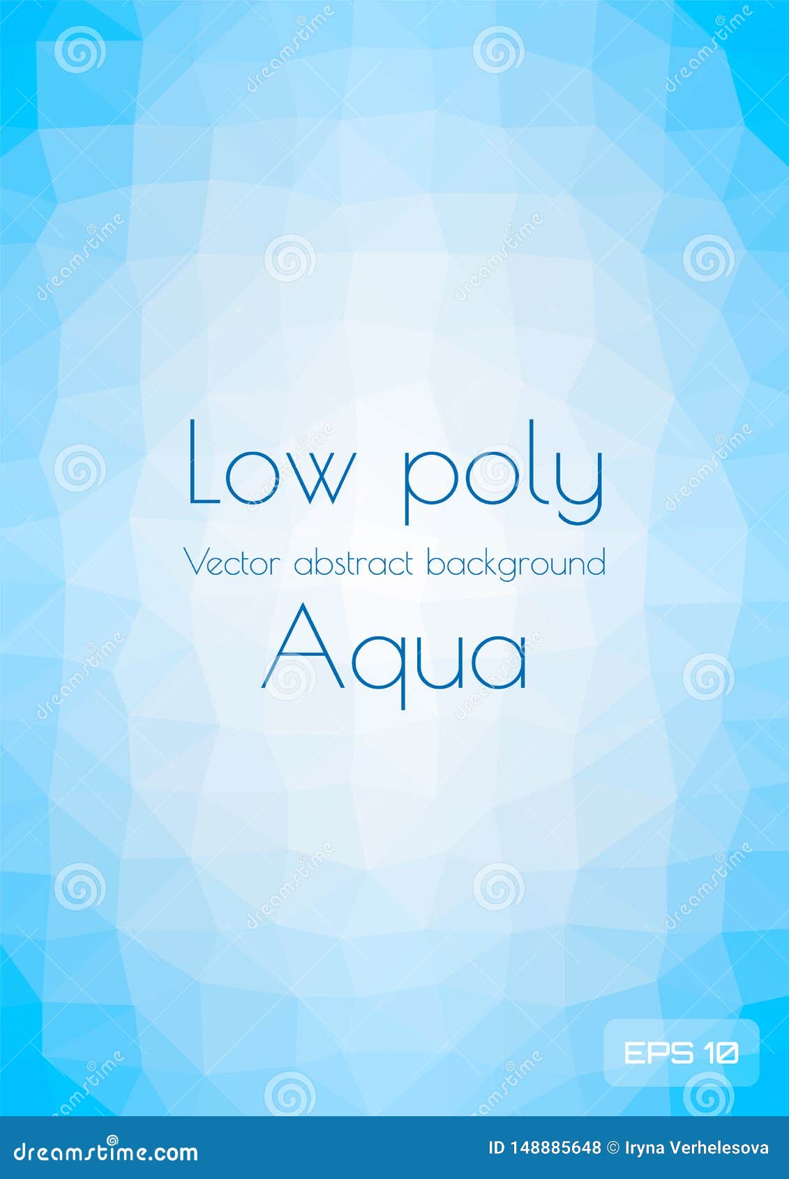 Low Poly Light Blue Abstract Background Vertical Geometric