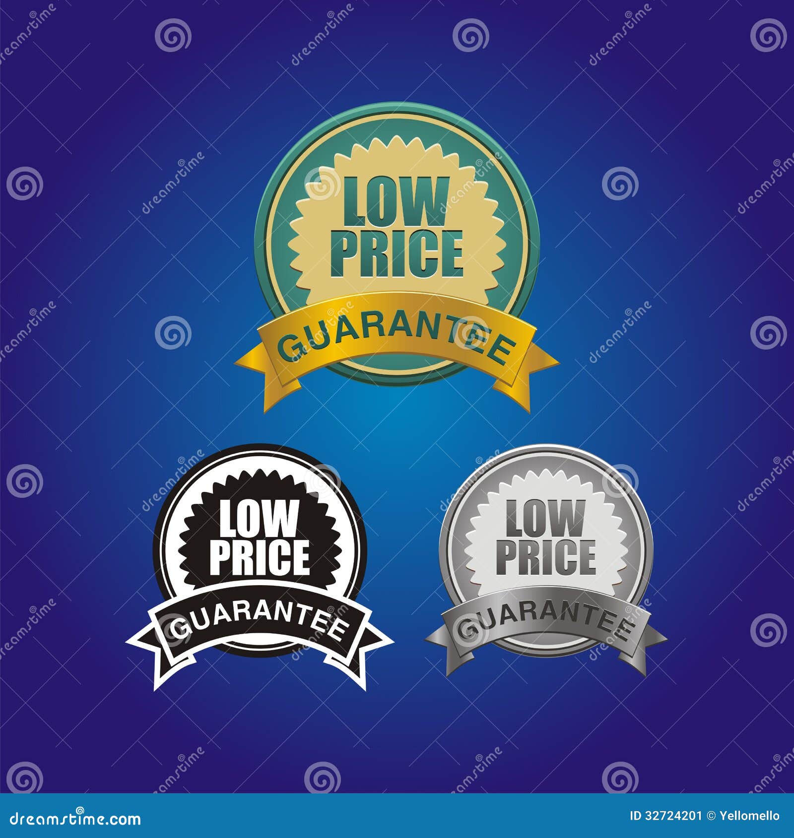 Low price guarantee badge stock vector. Illustration of market 32724201