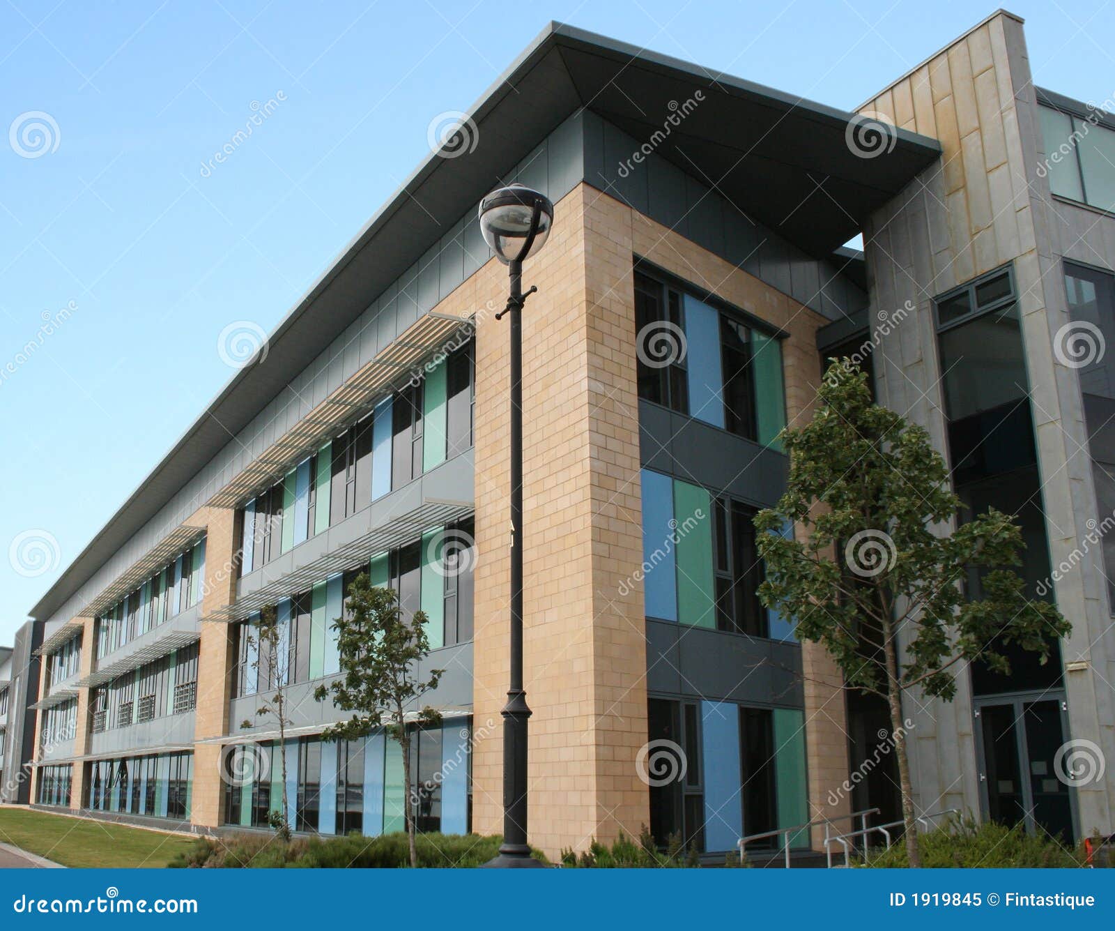 Low rise office building stock image. Image of modern 1919845