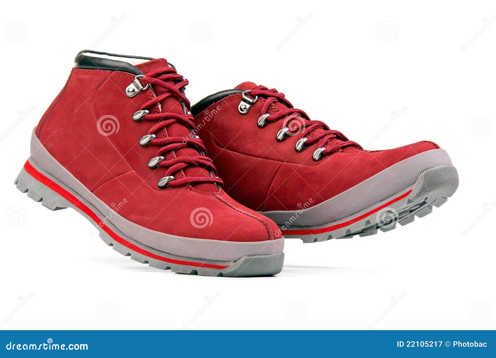 Low Top Hiking Boots Over White Stock Image Image of clothes, modern