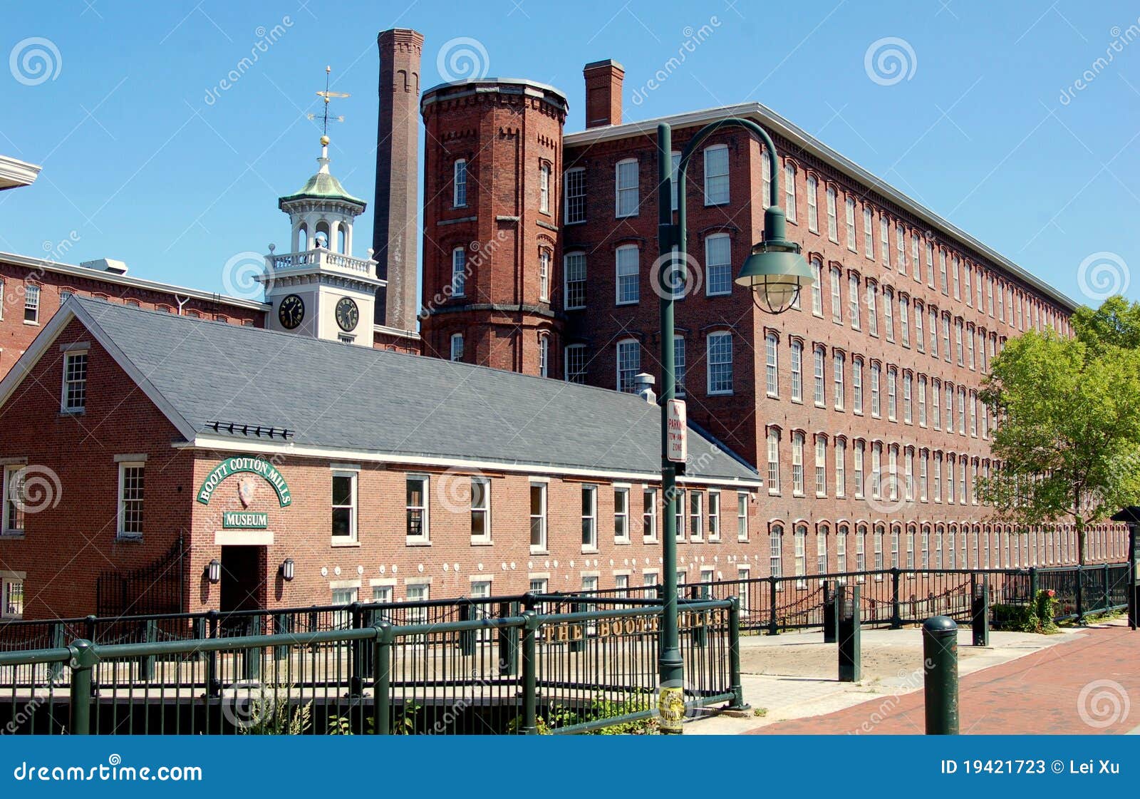 Lowell, MA Museo De Las Fábricas De Algodón De Boott Foto de archivo