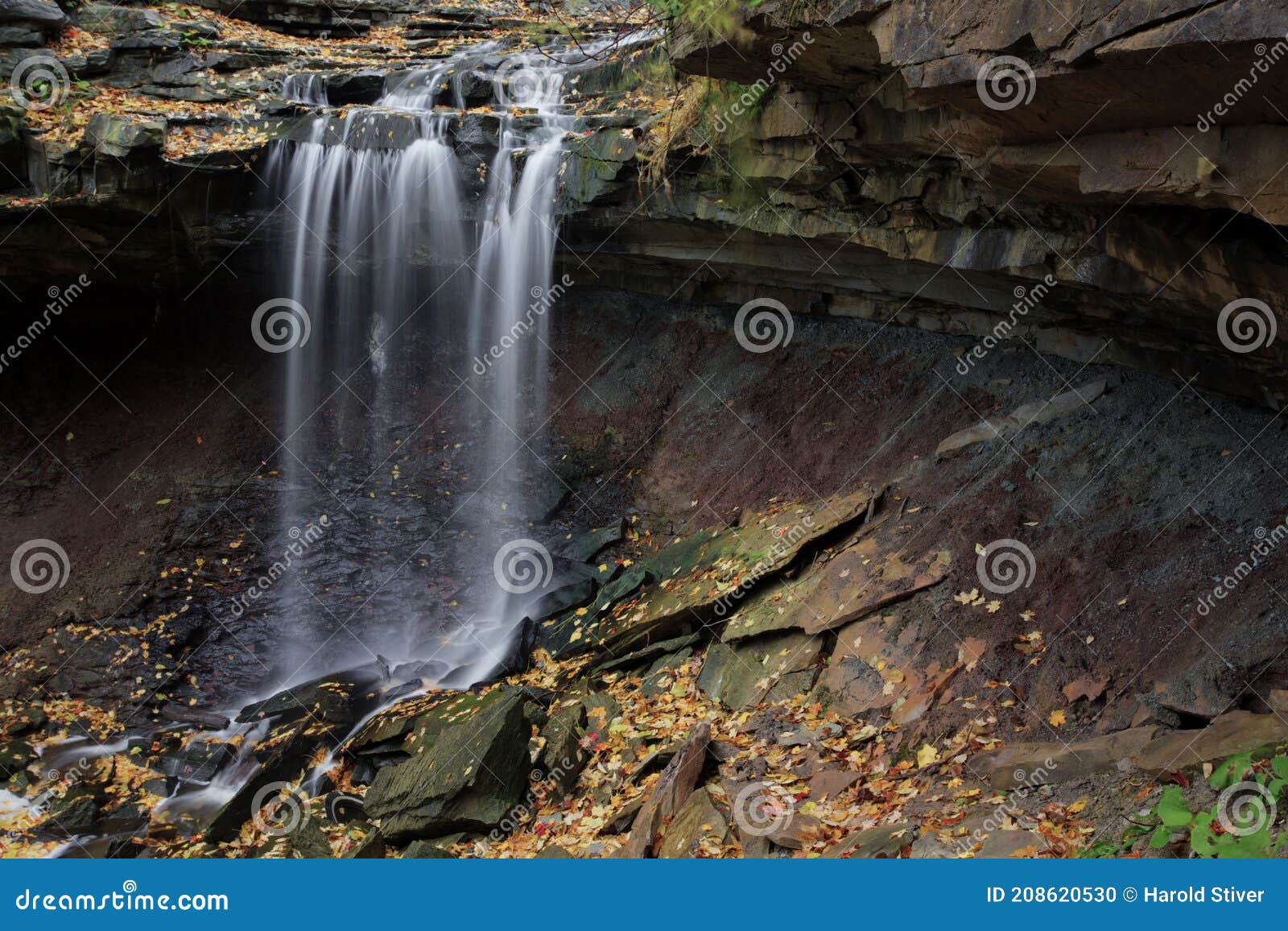 Lower Devil`s Punch Bowl Falls in Ontario, Canada Stock Photo Image