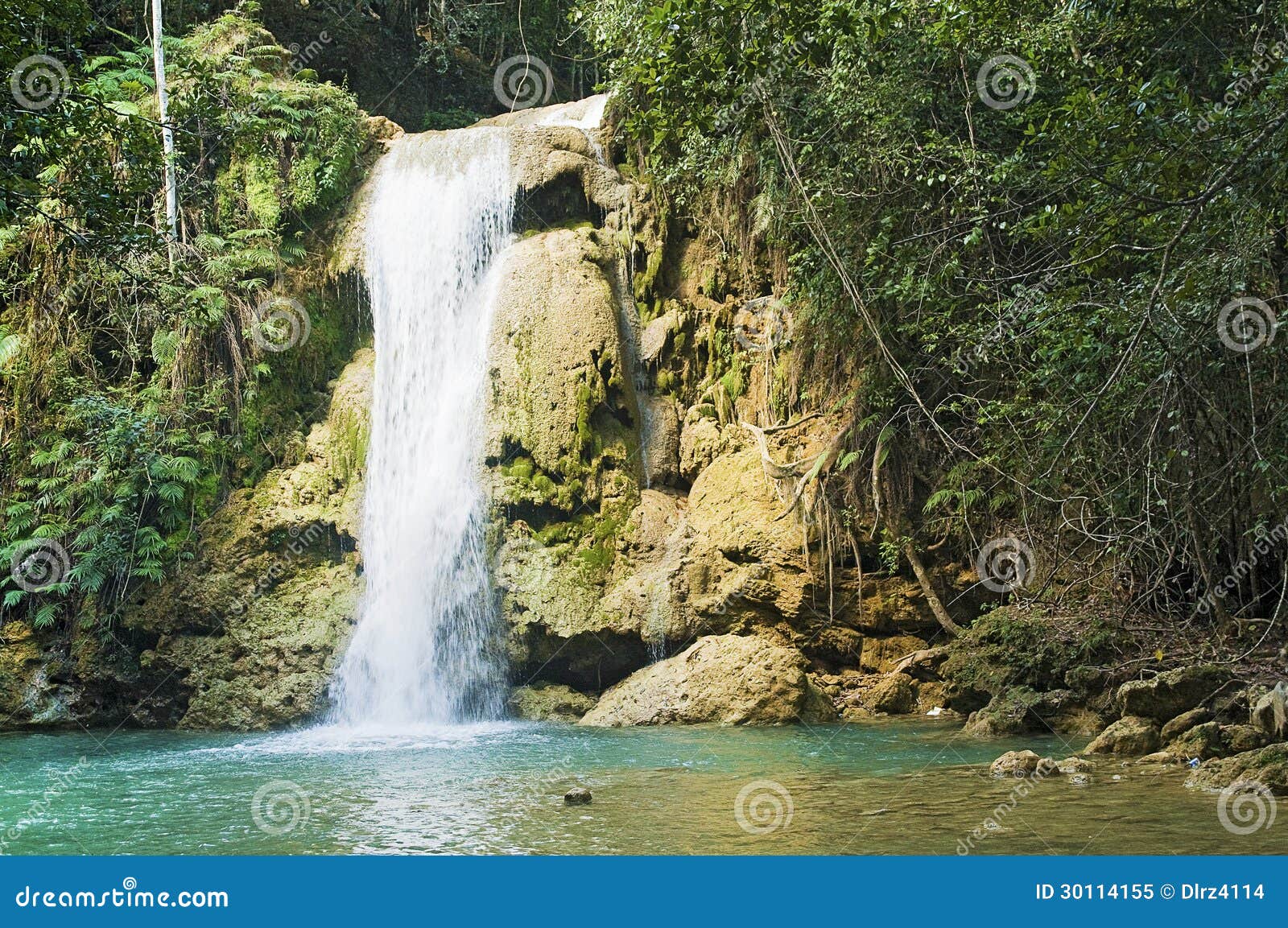 limon waterfall, dominican republic