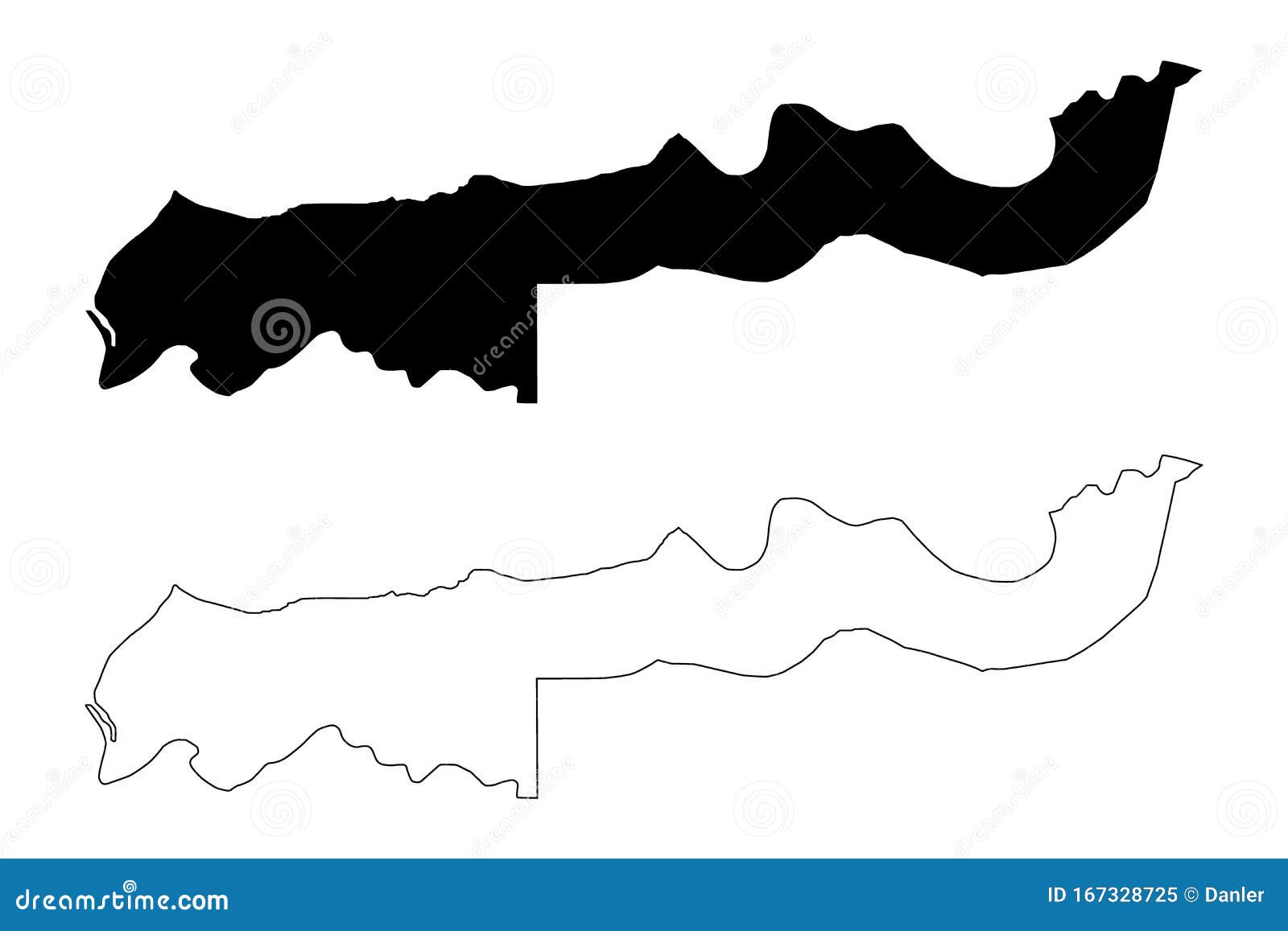 lower river division subdivisions of the gambia, republic of the gambia map  , scribble sketch lower river