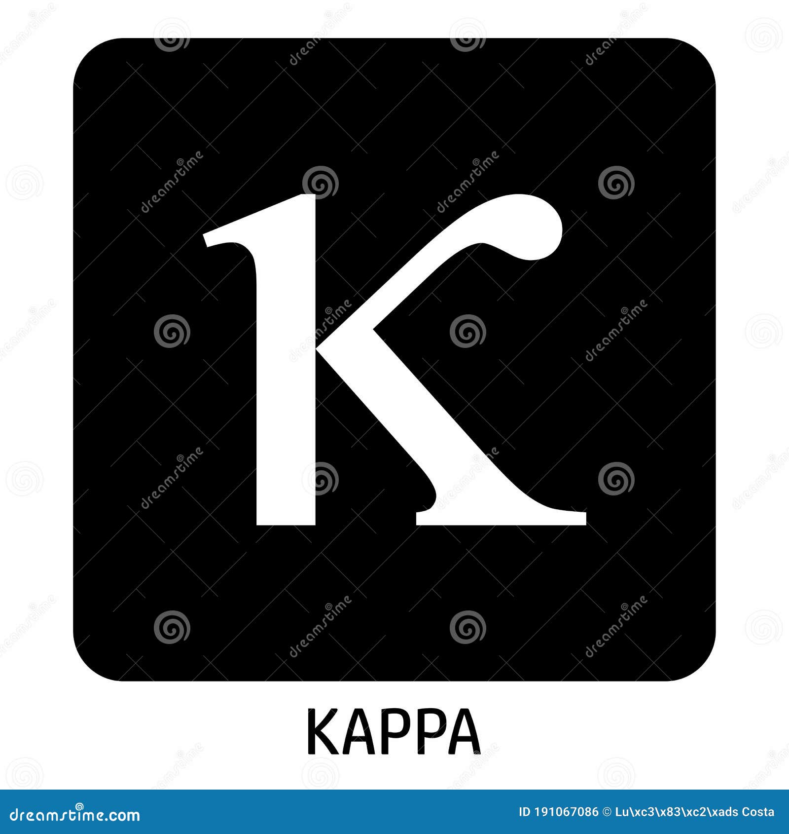 Kappa letter icon stock Illustration of shape -