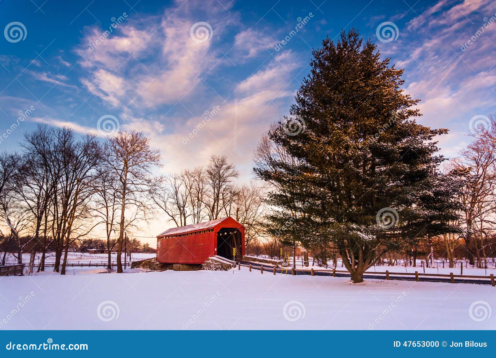 loy's station covered bridge, in frederick county, maryland.