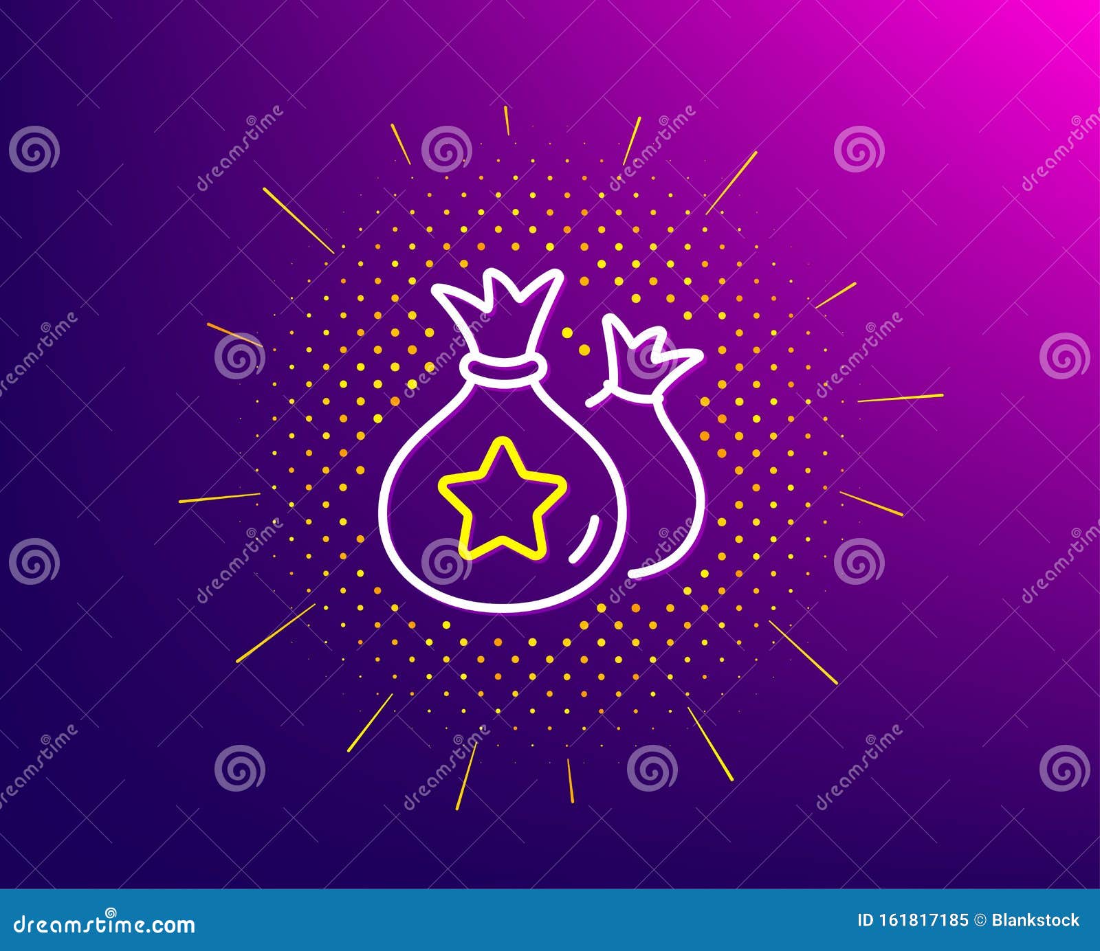 Loyalty Points Line Icon. Bonus Money Bags. Discount Program. Vector