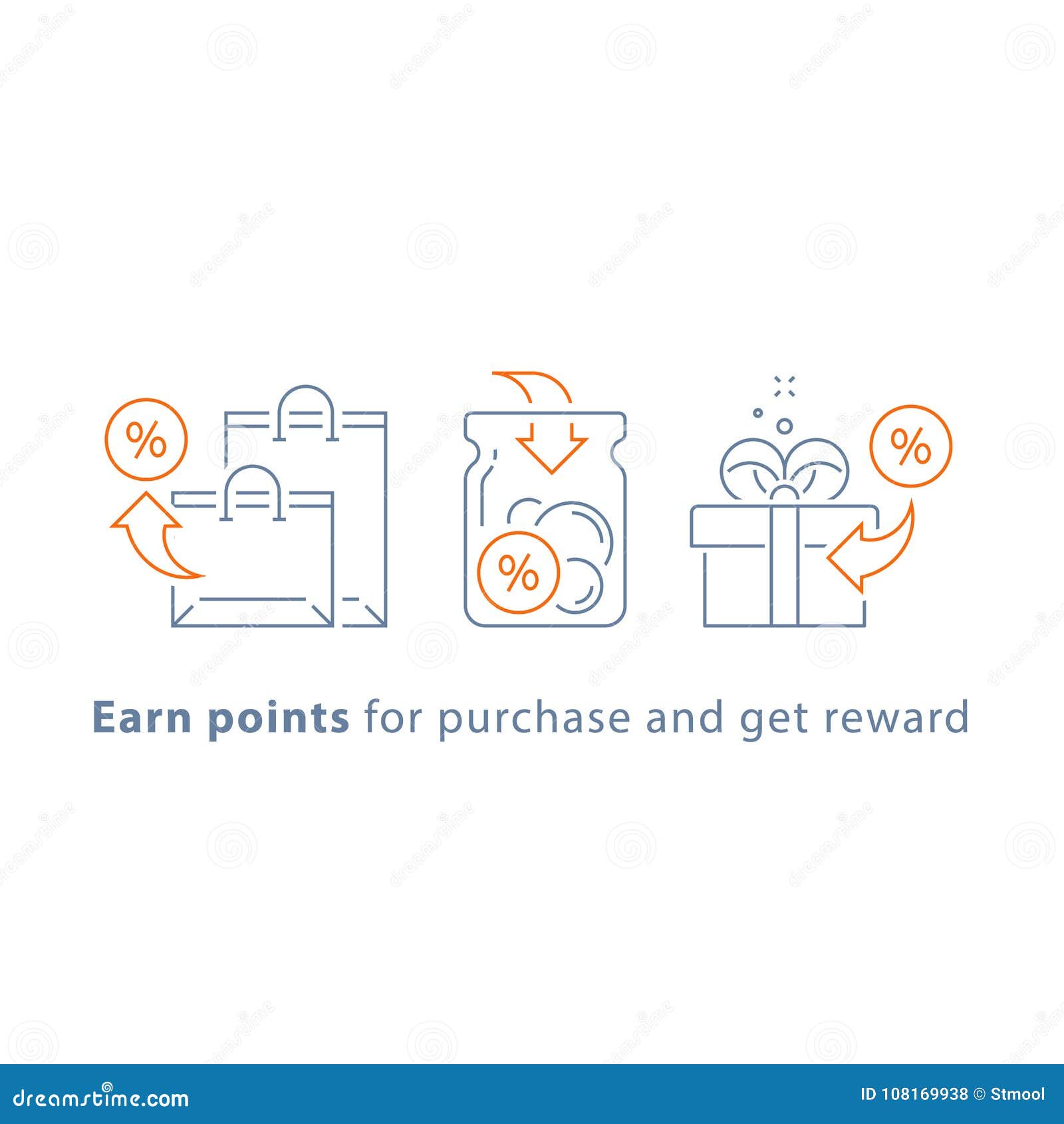 loyalty program, earn points and get reward, marketing concept