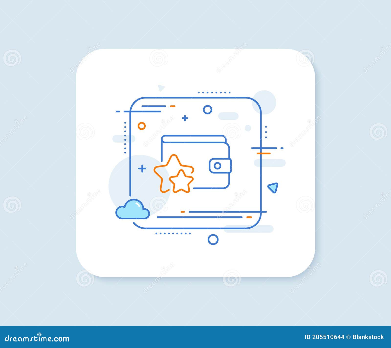 Loyalty Program Line Icon. Bonus Points. Discount Wallet. Vector Stock