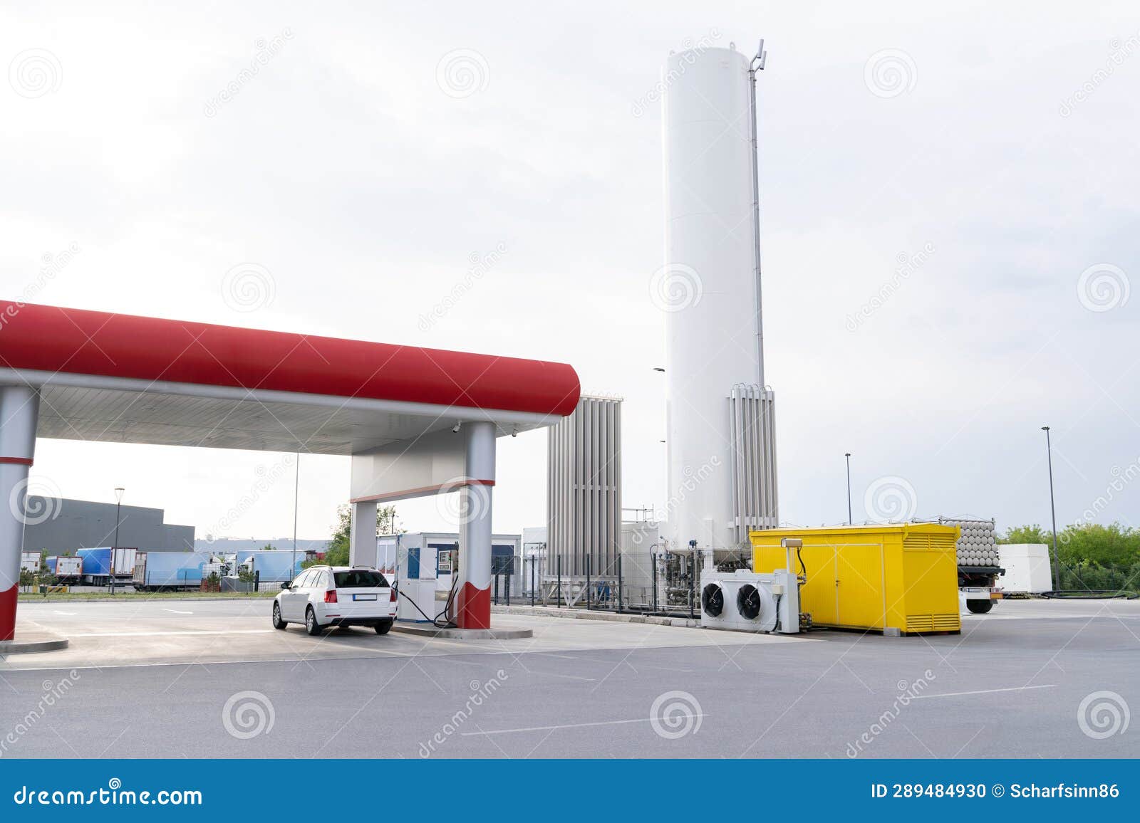 LPG and Compressed Natural Gas Filling Station Stock Photo Image of