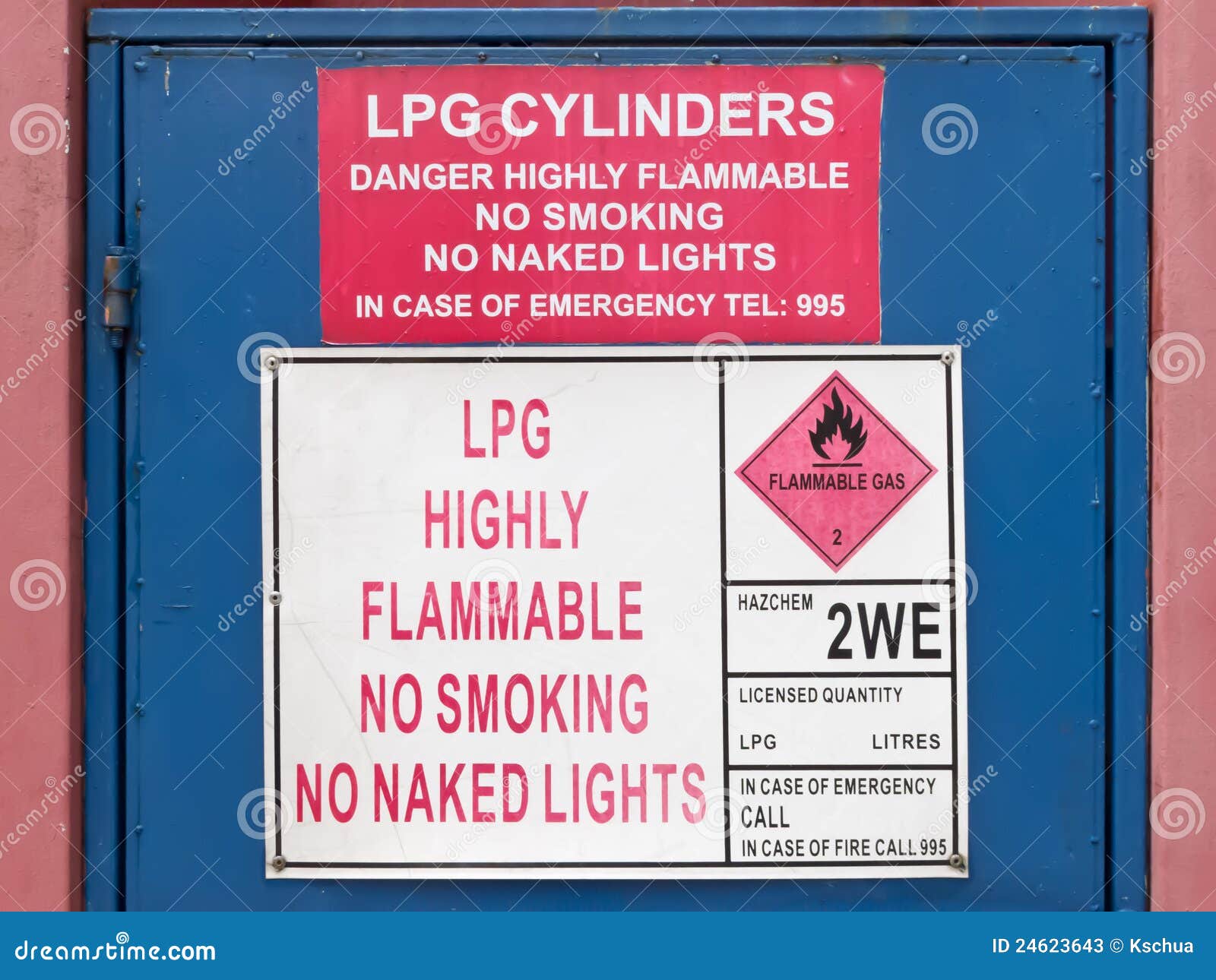 lpg highly inflammable sign