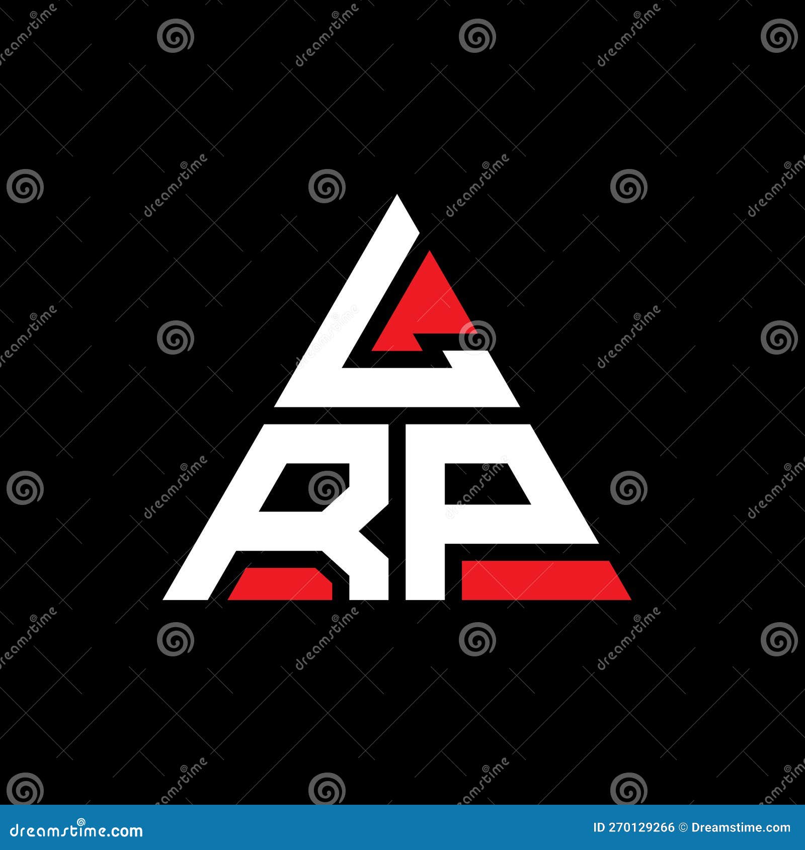 lrp triangle letter logo  with triangle . lrp triangle logo  monogram. lrp triangle  logo template with red