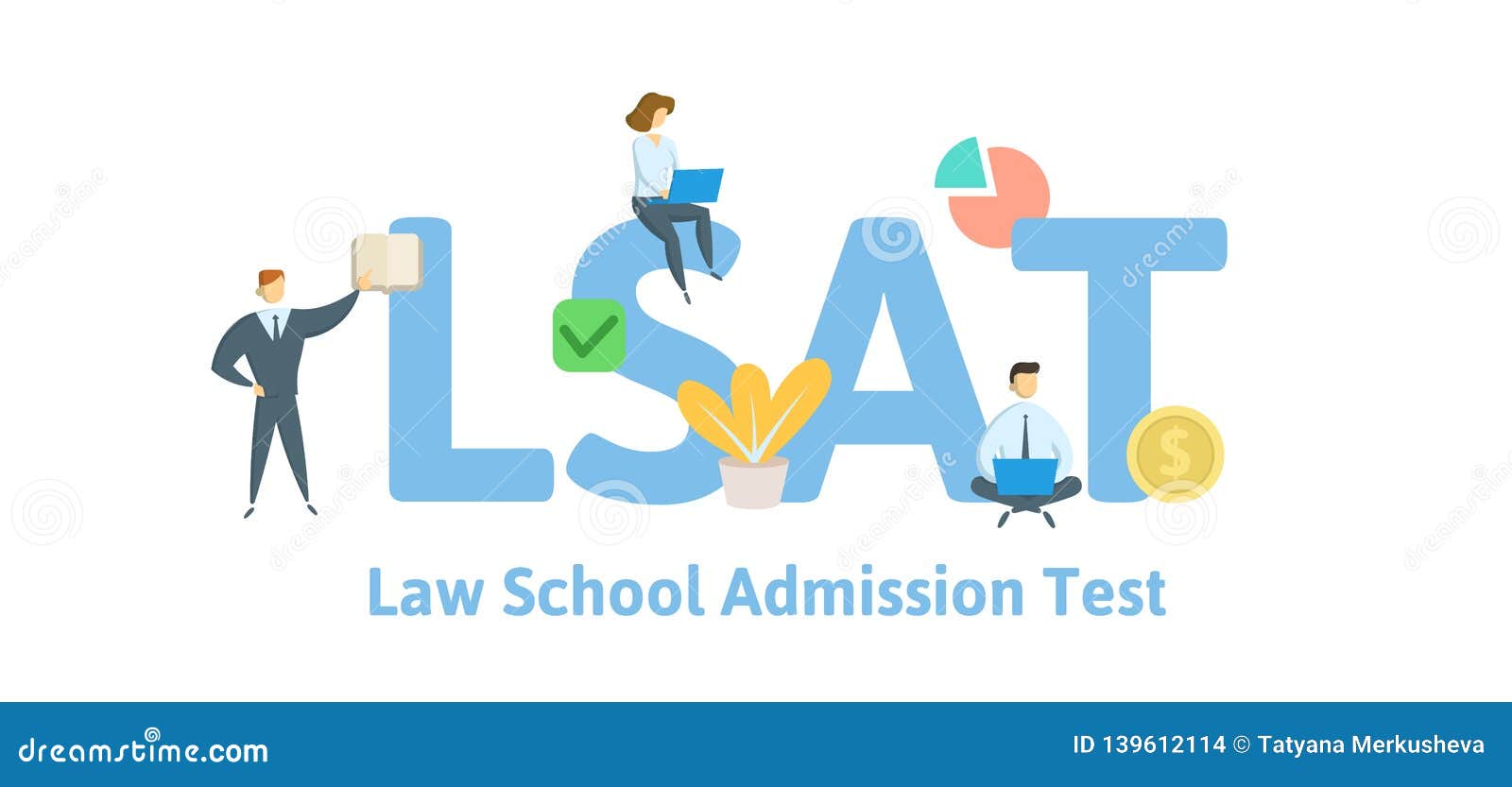 Download LSAT, Law School Admission Test. Concept With Keywords, Letters And Icons. Flat Vector ...