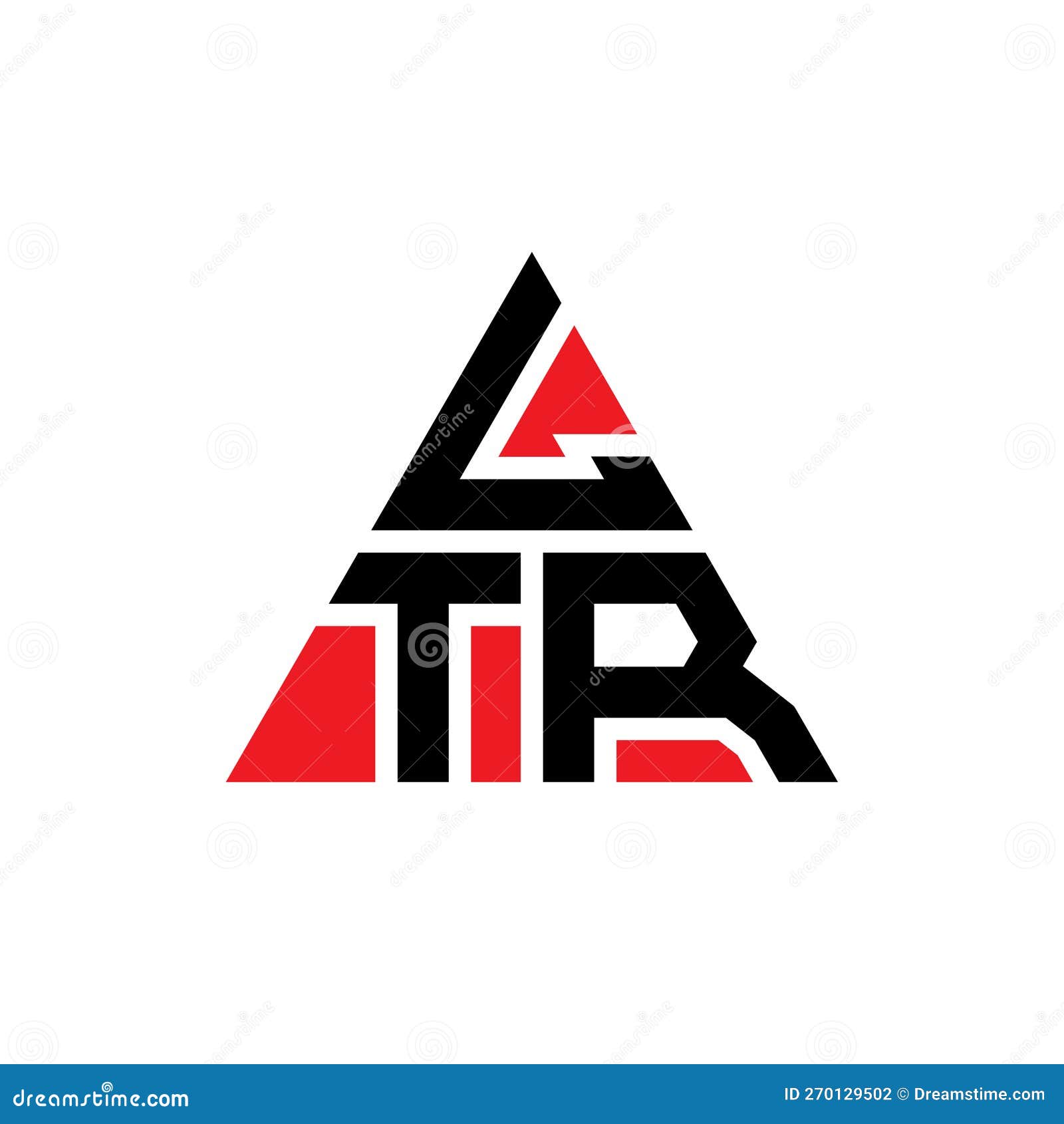 ltr triangle letter logo  with triangle . ltr triangle logo  monogram. ltr triangle  logo template with red