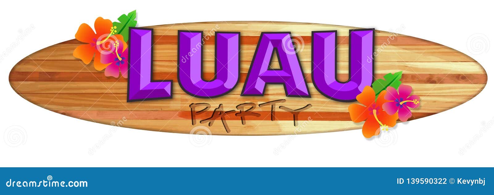 Luau Party Logo Hawaii Surfboard Logo Flowers Stock Illustration -  Illustration of oahu, aloha: 139590322