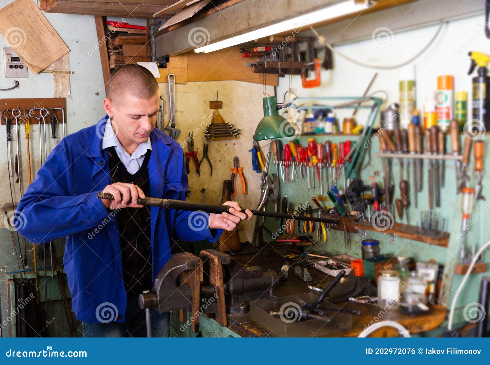 Lubricating and Cleaning the Barrel of Rifle in Gun Stock