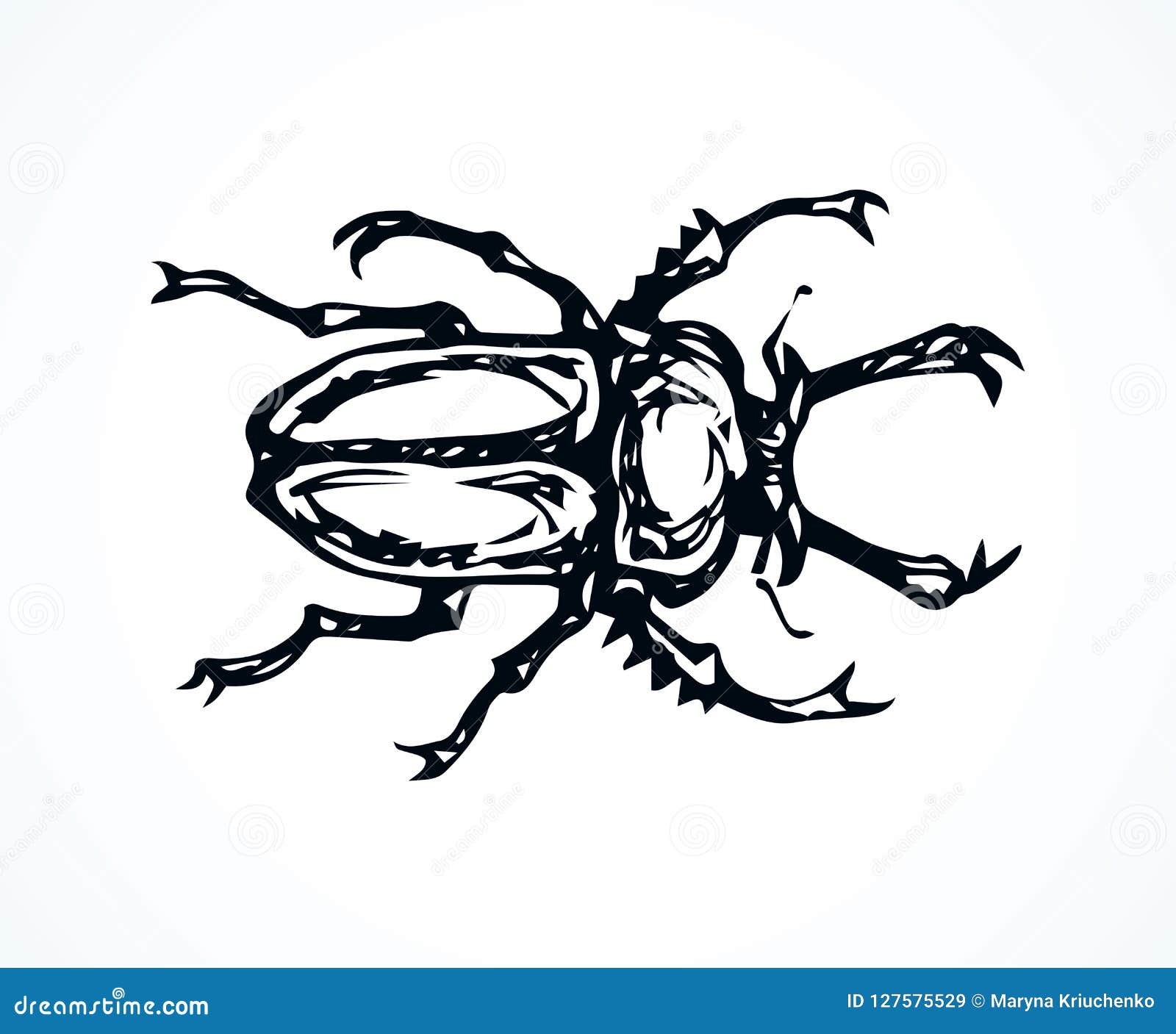 Lucanus Cervus. Vector Drawing Stock Vector - Illustration of icon ...