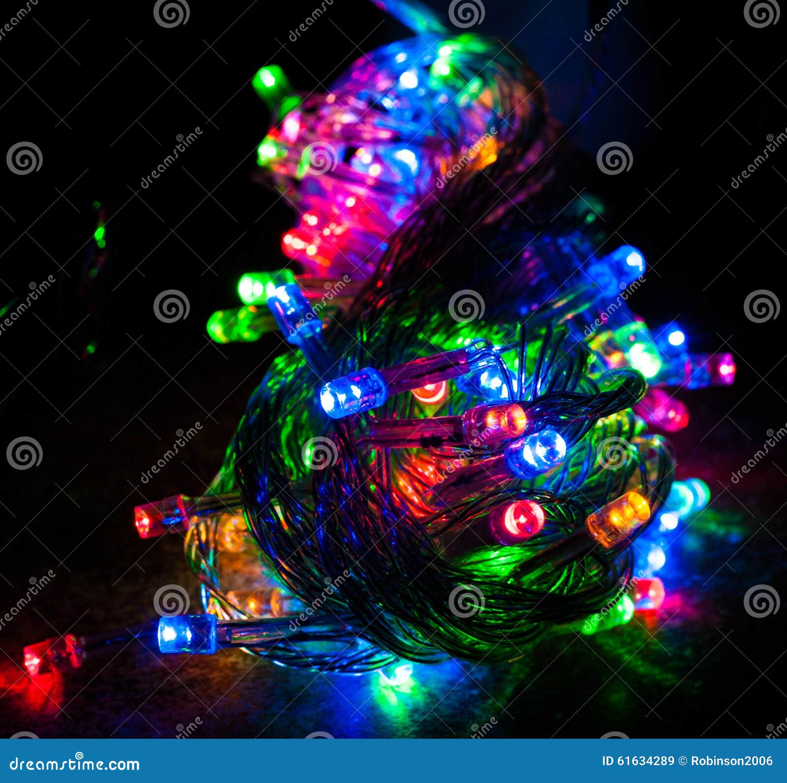 Luci di natale colorate differenti