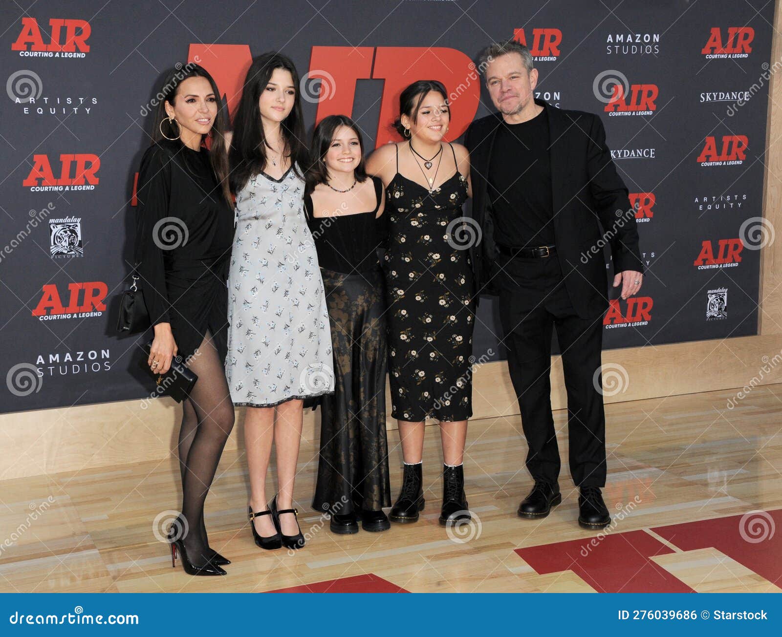 Luciana Barroso, Alexia Barroso, Stella Damon, Isabella Damon and Matt