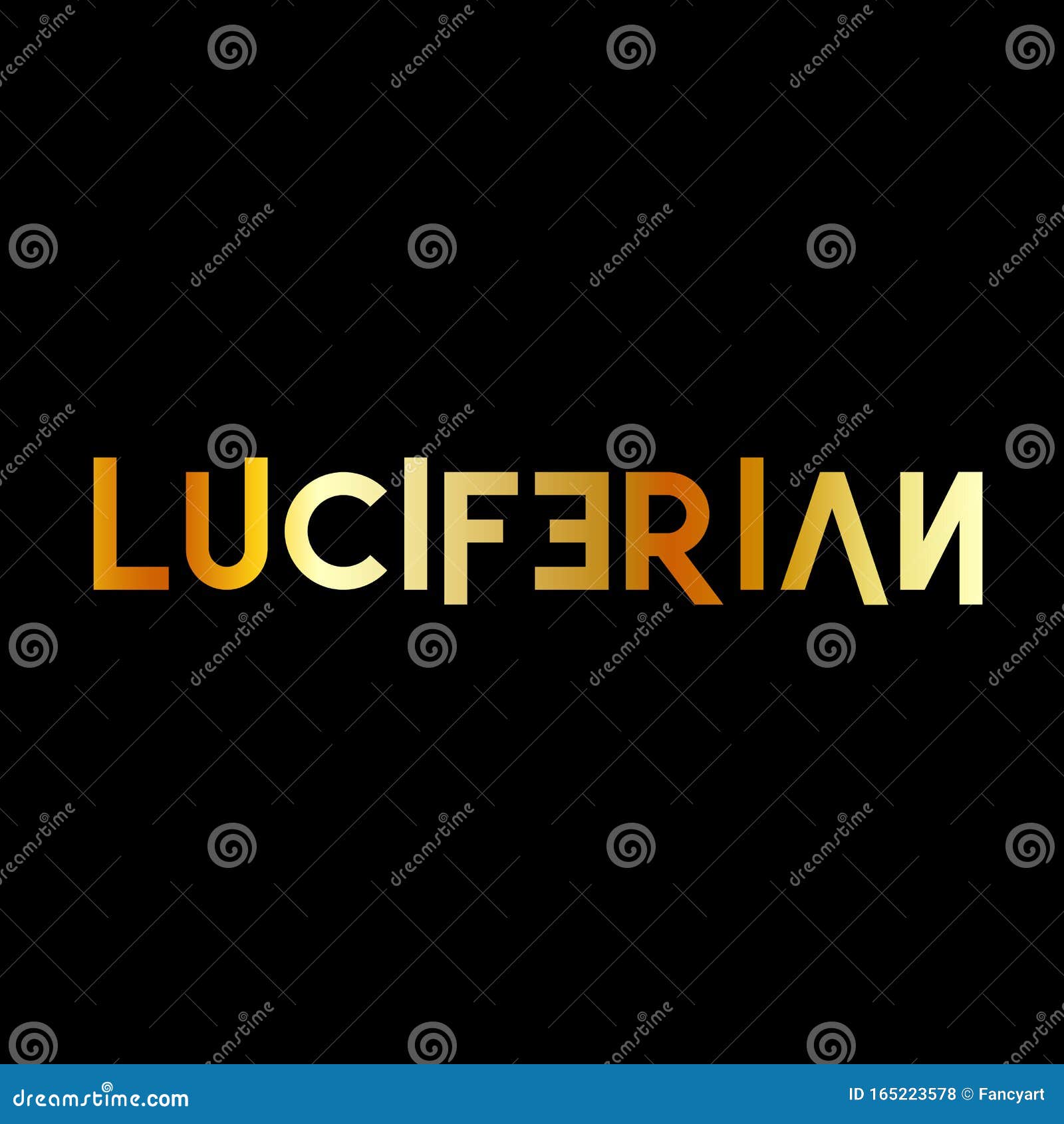 luciferian- a  of satanic god lucifer in gold
