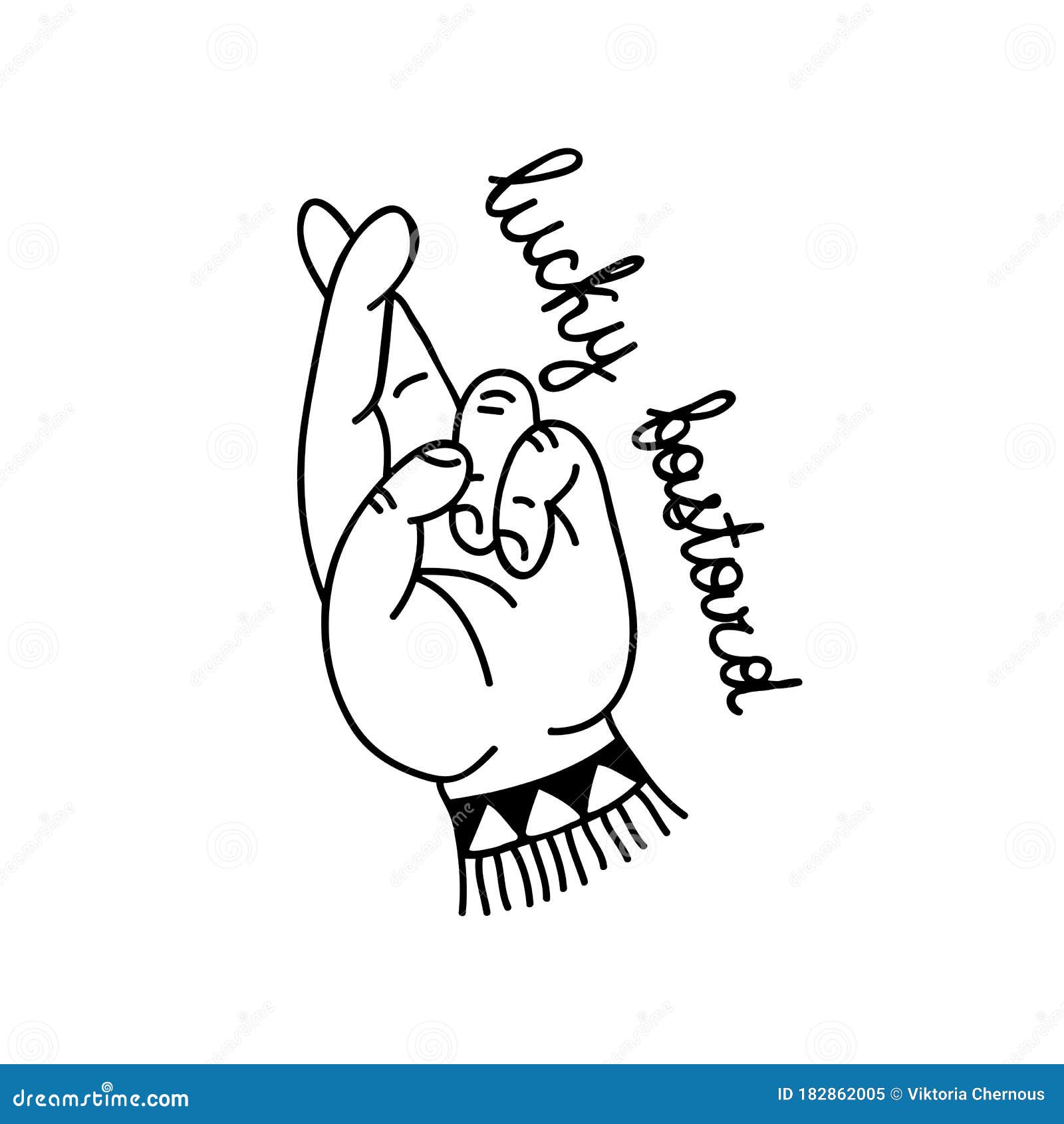 Lucky Bastard Illustration Traditional Tattoo Flash RoyaltyFree