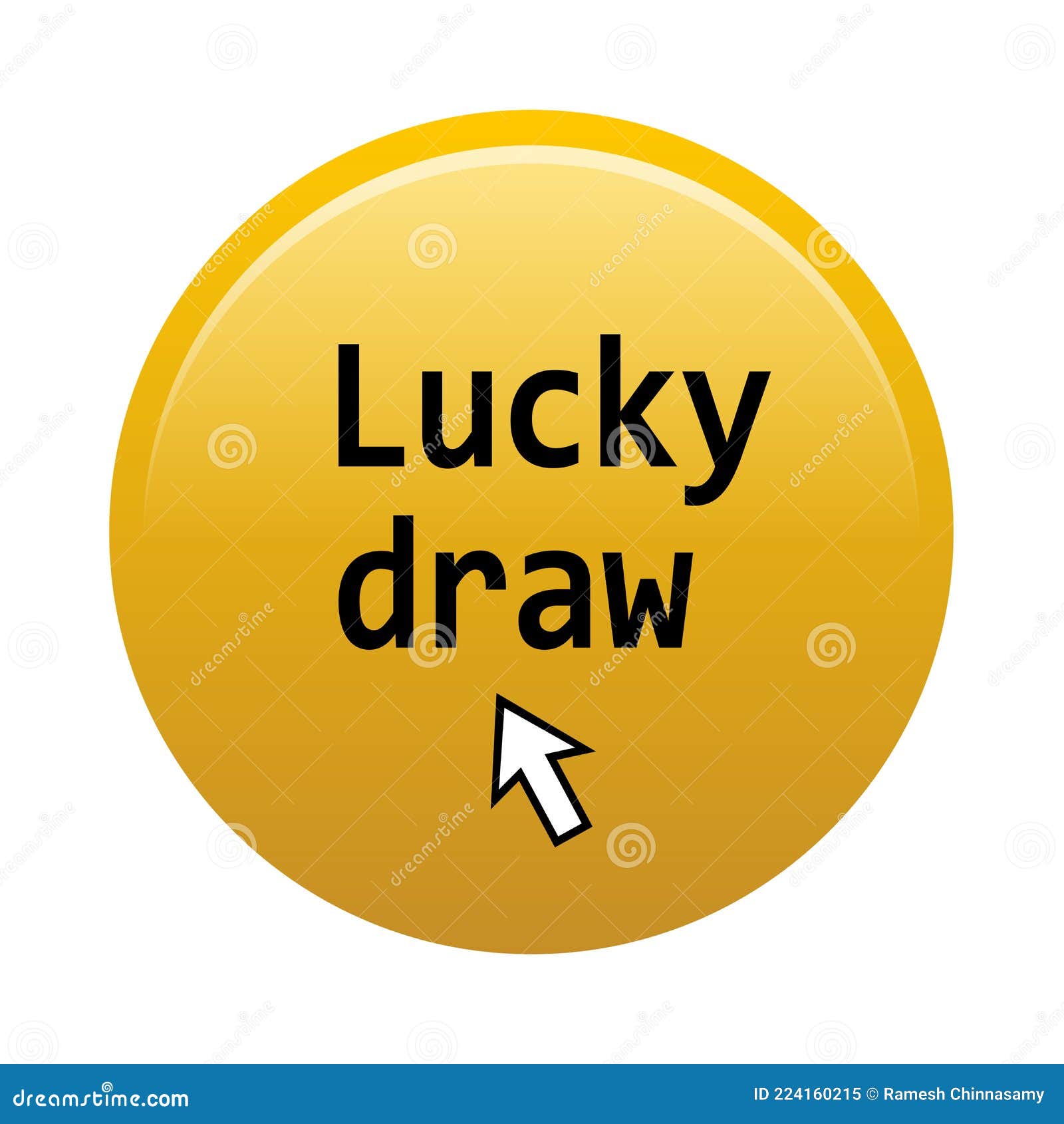 Lucky draw button stock vector. Illustration of discount 224160215