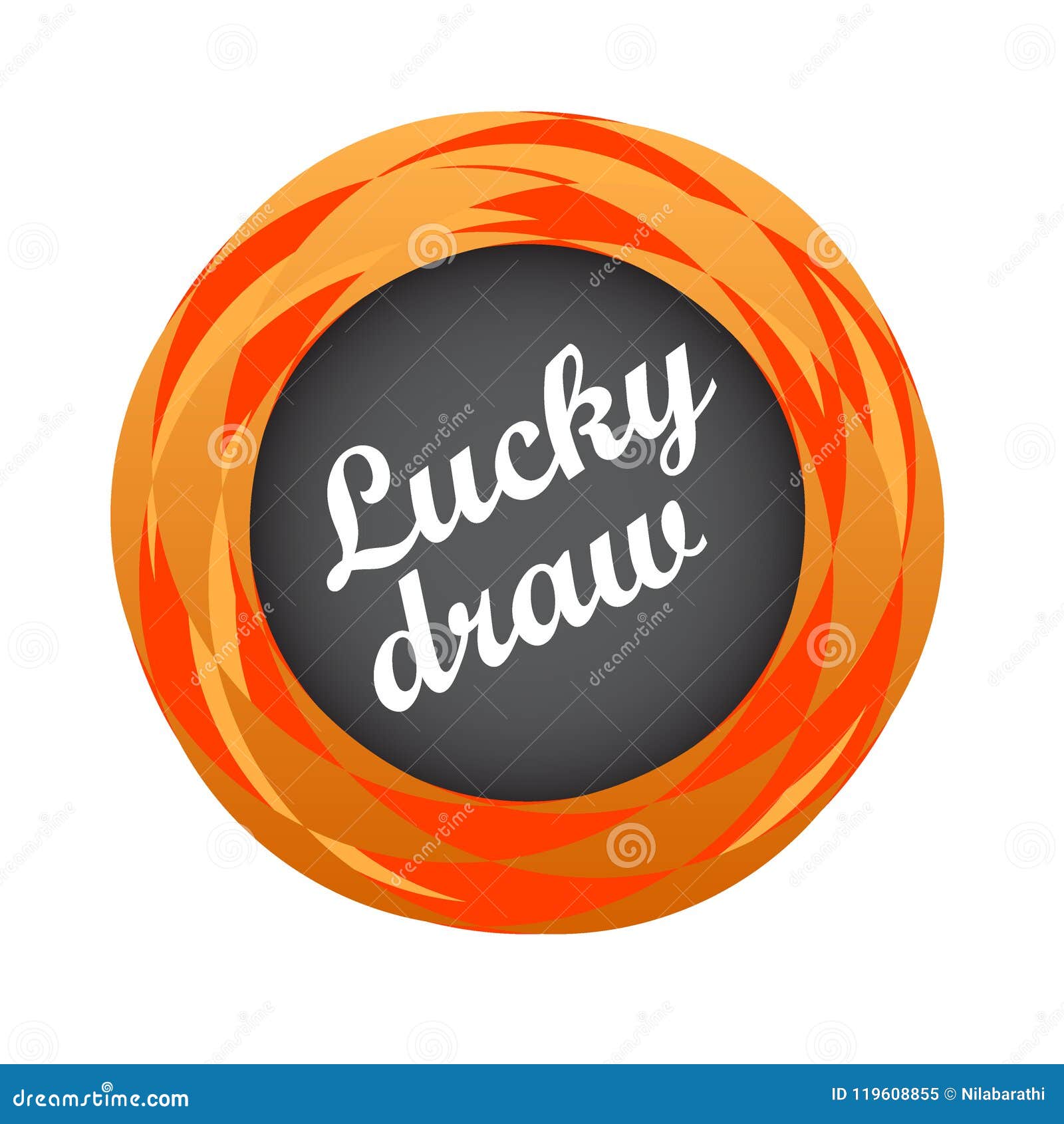 Lucky draw colorful icon stock illustration. Illustration of graphic -  119608855