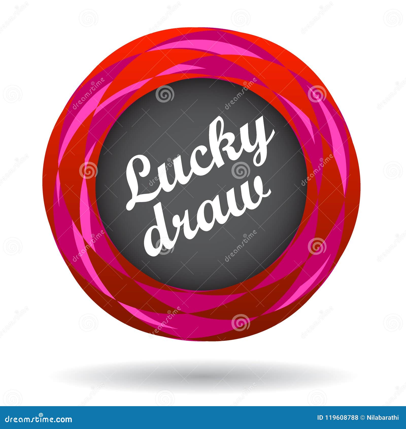 Lucky draw colorful icon stock illustration. Illustration of click