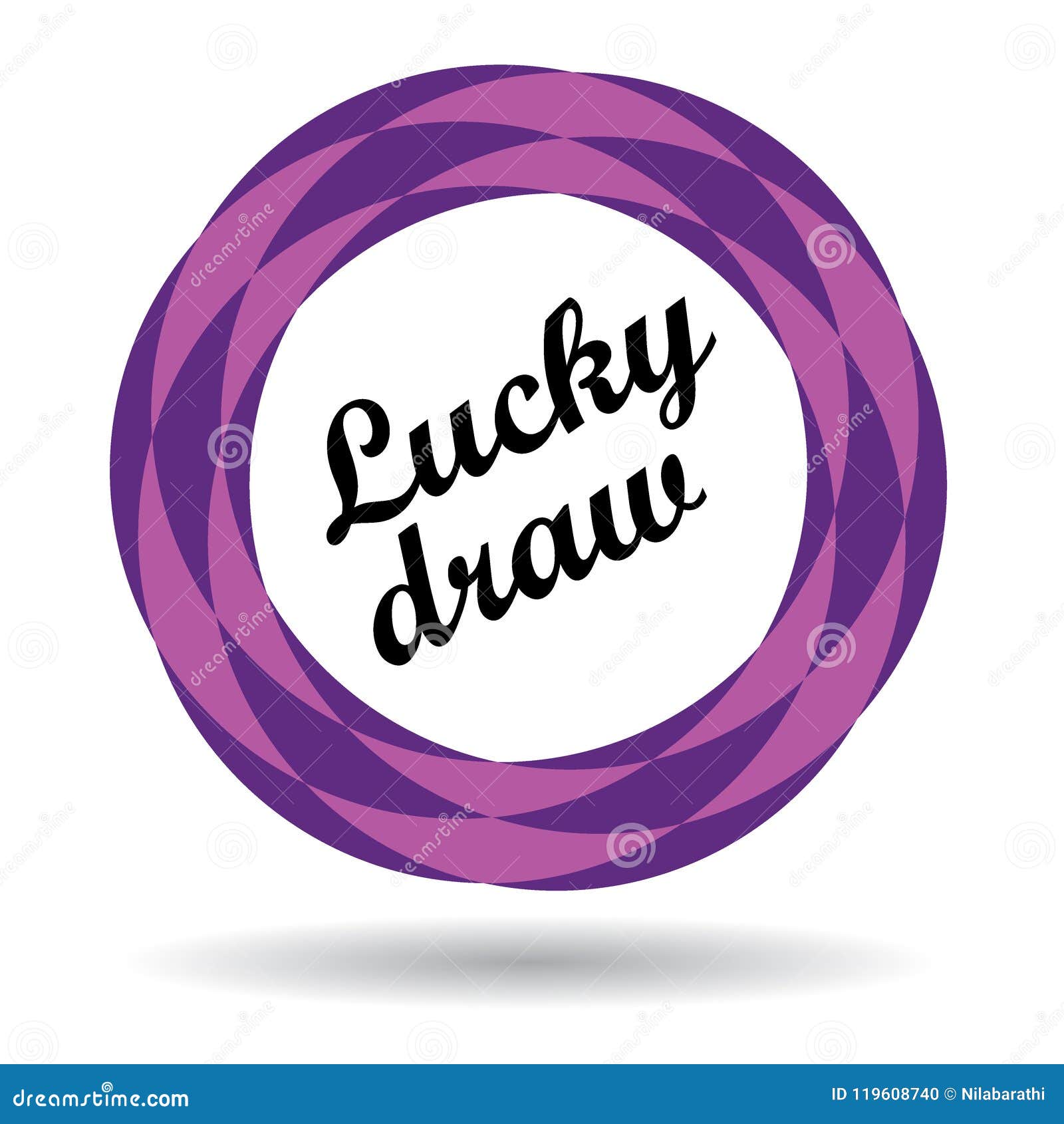 Lucky draw colorful icon stock illustration. Illustration of bonus -  119608740