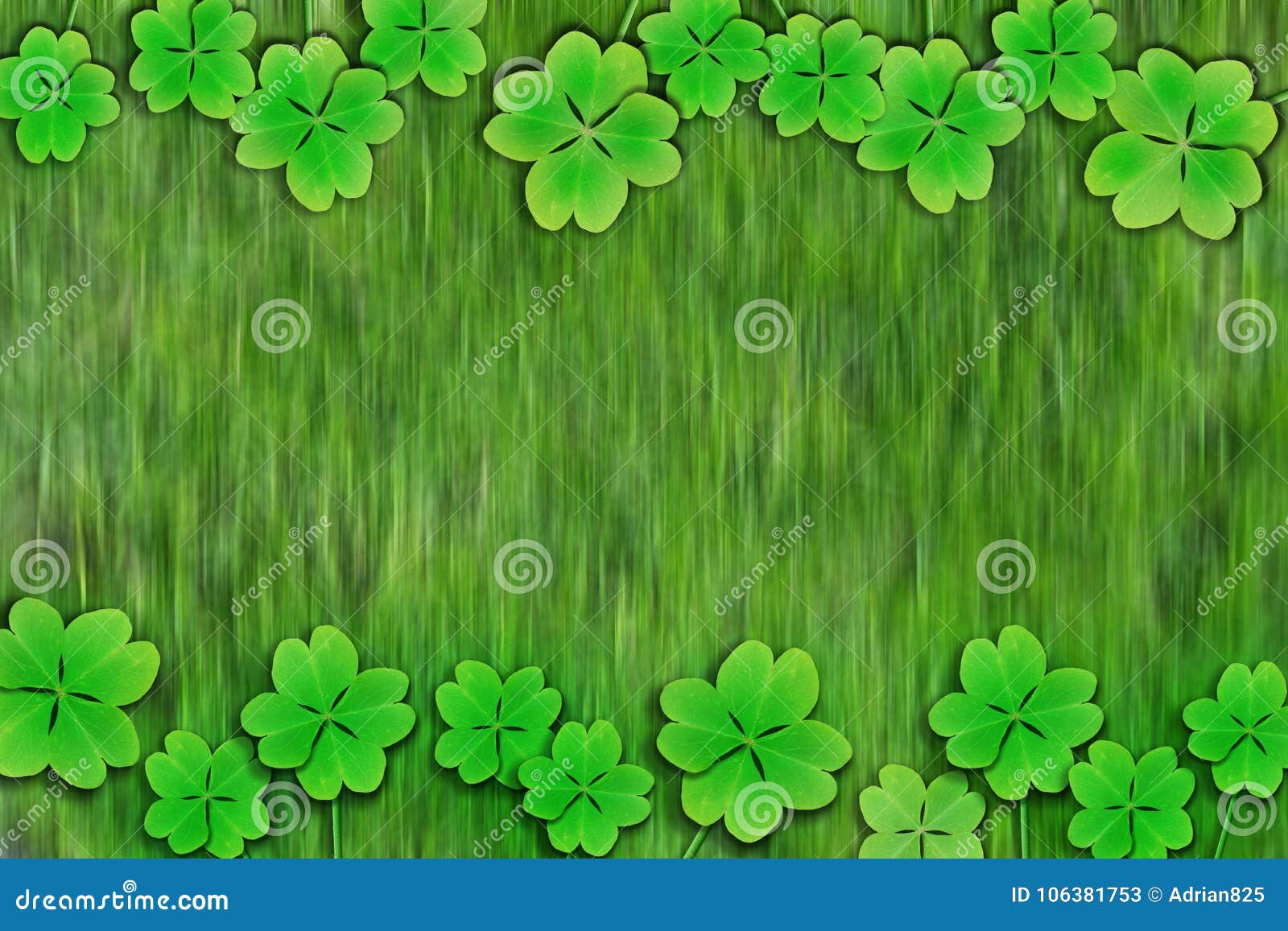 lucky four leaf clover natural background