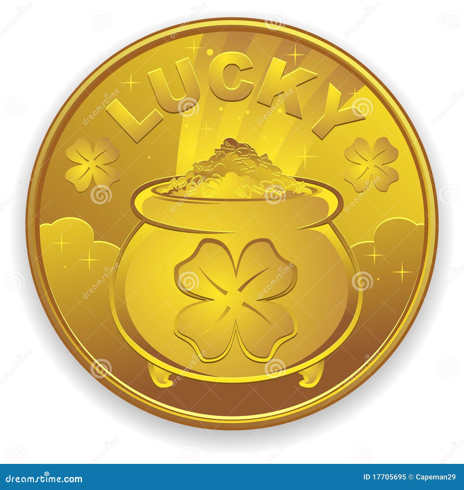 lucky gold coin