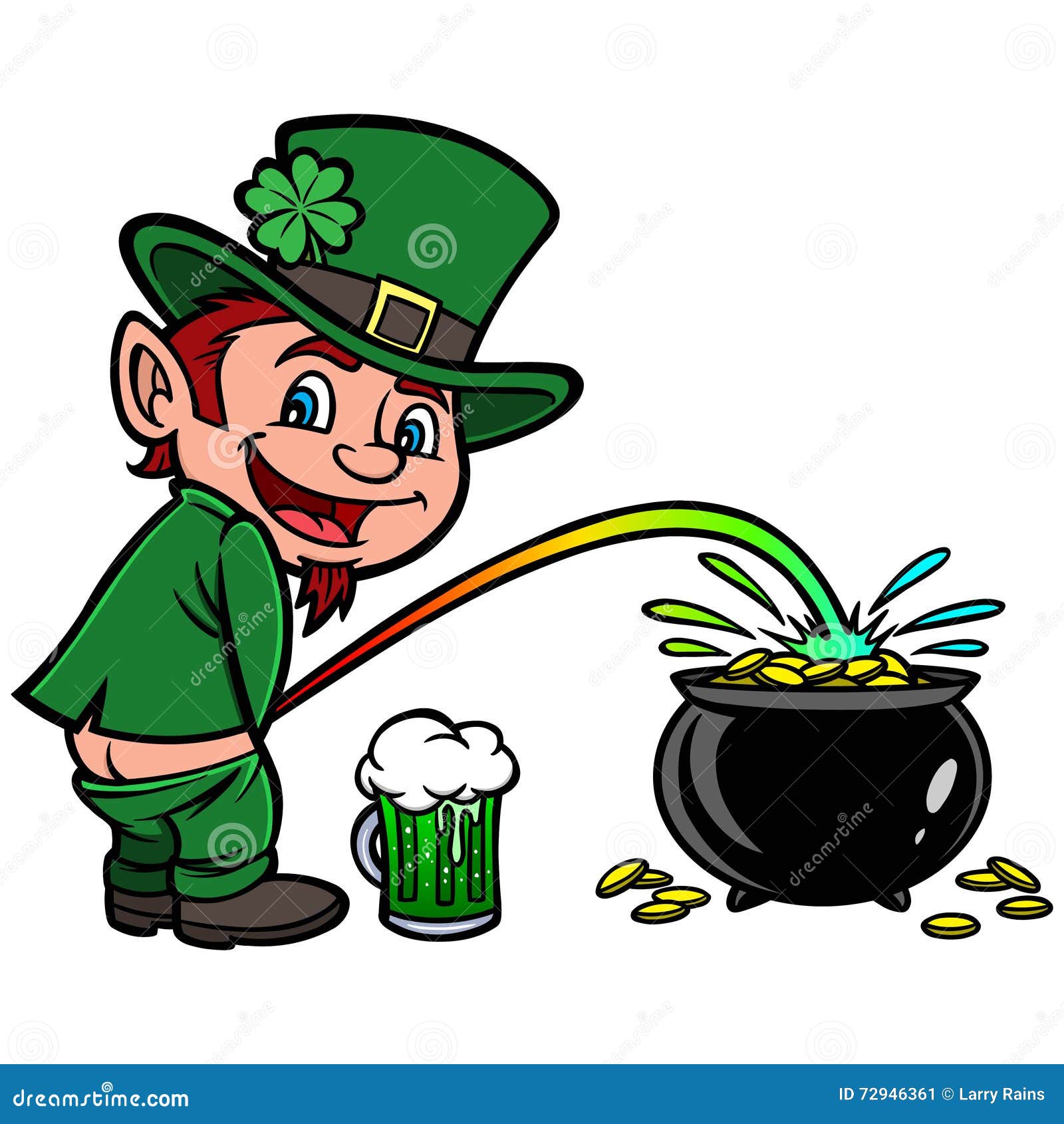 Lucky Leprechaun stock vector. Illustration of dieting - 72946361, image size:1600x1690