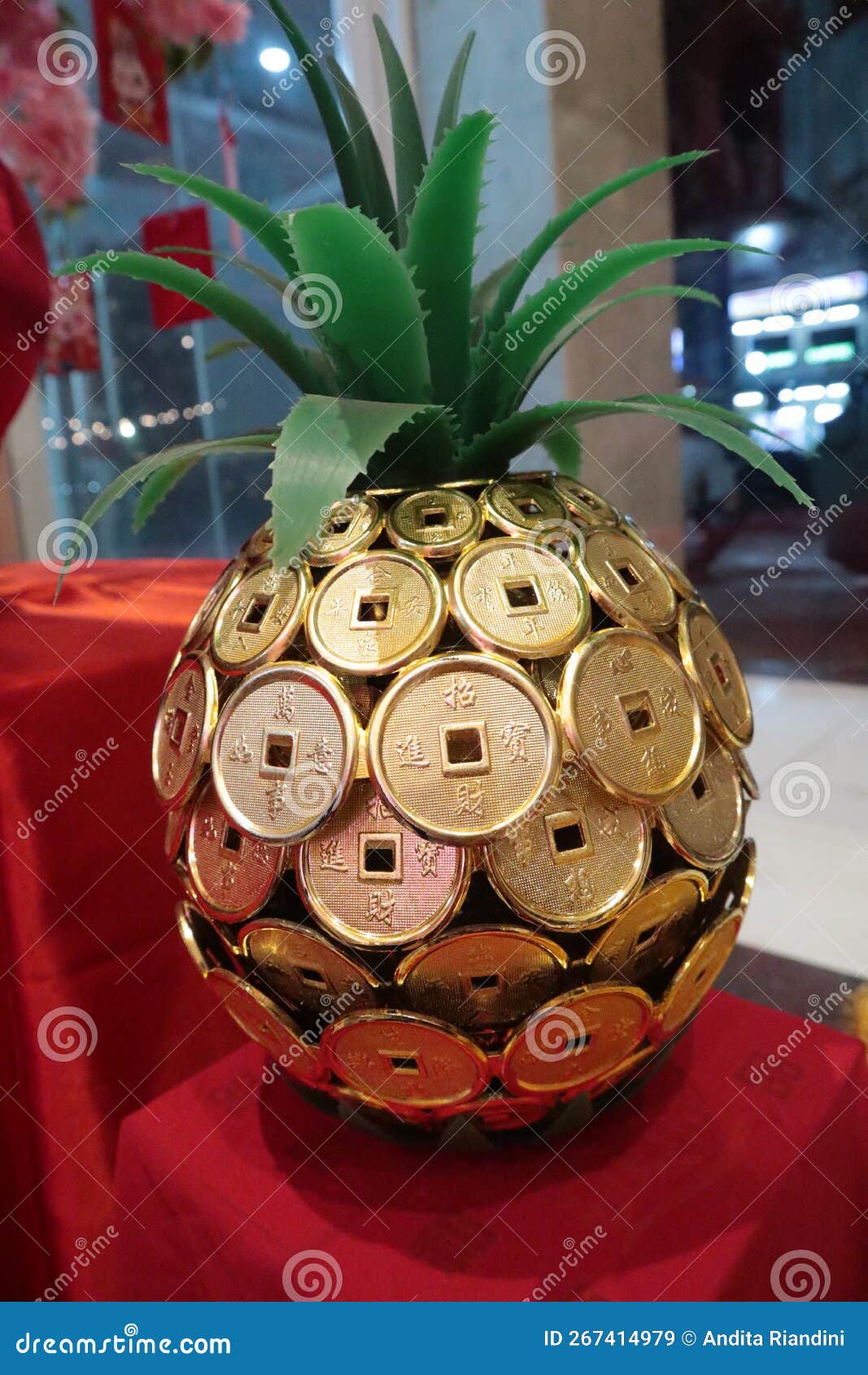Lucky Pineapple for Decoration Chinese New Year Stock Image Image of lucky, chinese 267414979