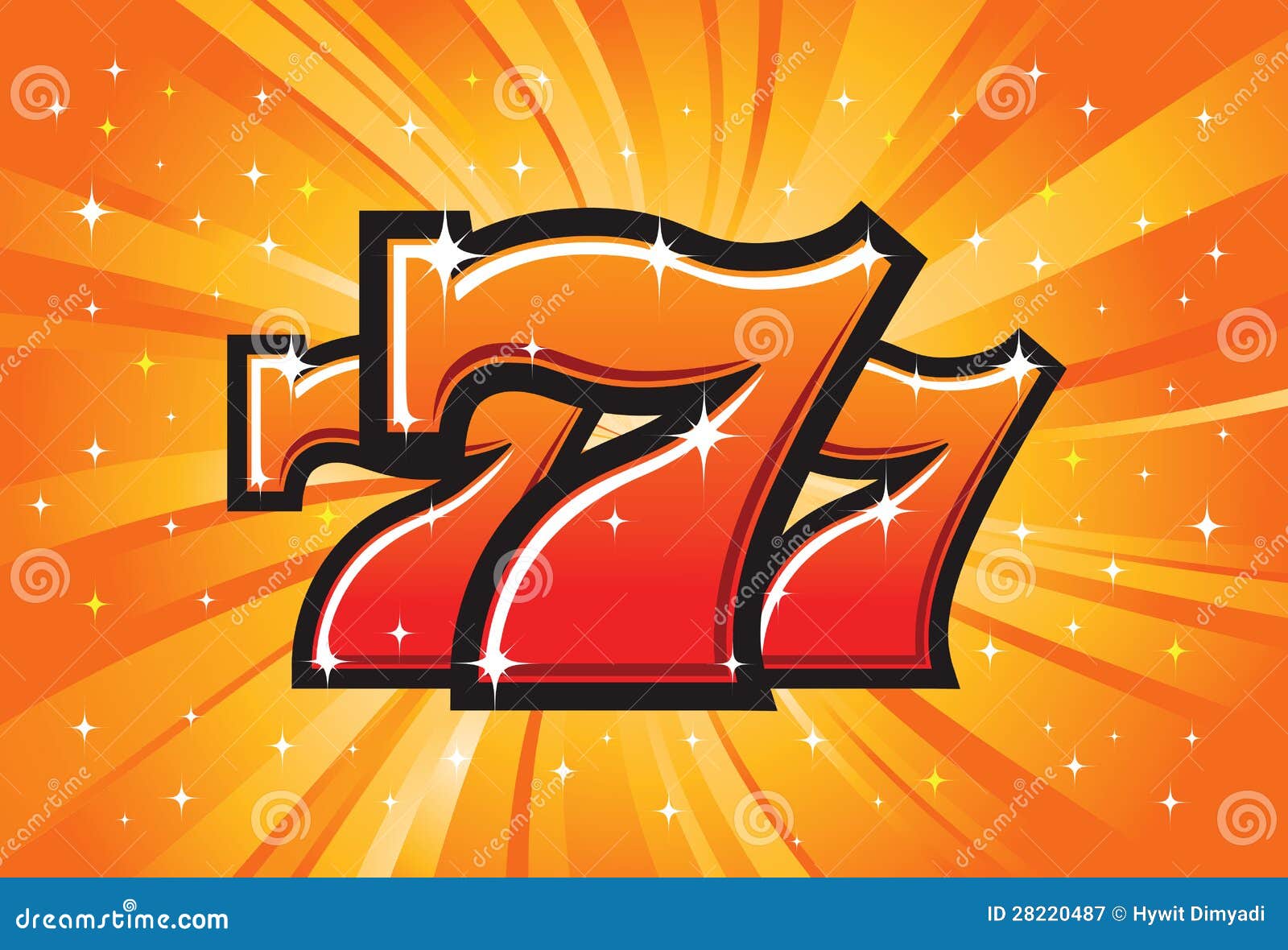 The lucky sevens symbols stock vector. Illustration of reel - 28220487