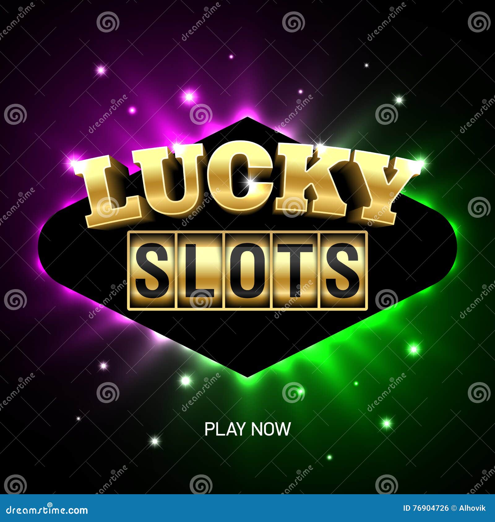 Online Slots Casino Banner Play Now Stock Vector (Royalty Free