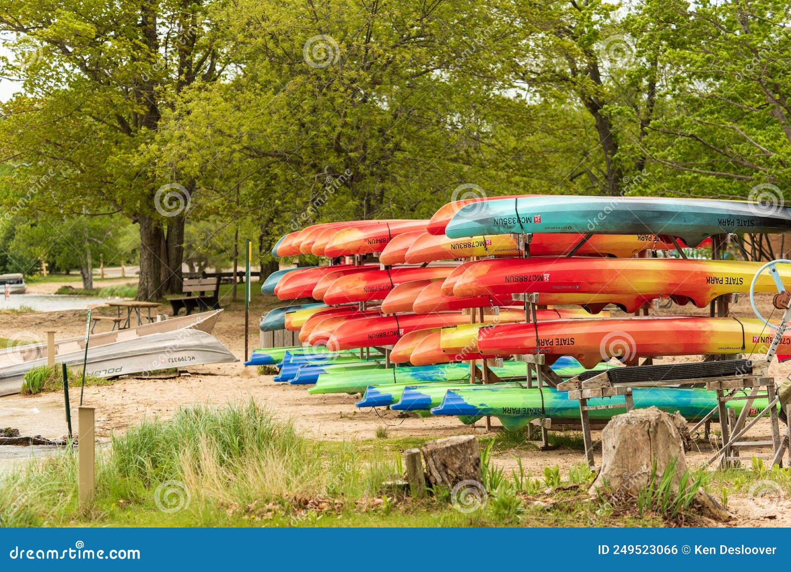 Ludington Beach Trail, Ludington State Park RoyaltyFree Stock Photo
