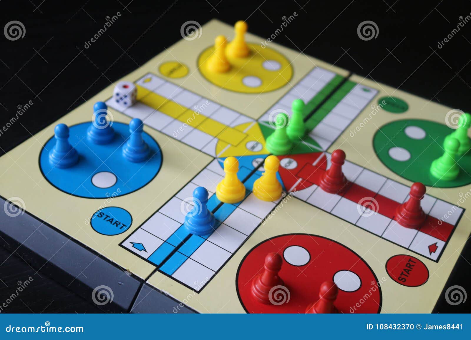 Ludo board game figurines. 3D Stock Photo - Alamy