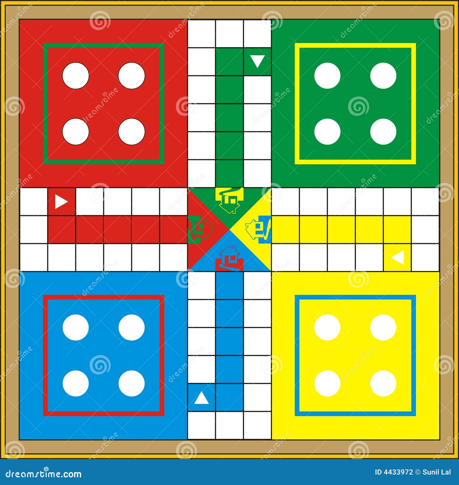 Ludo jogo de tabuleiro em diferentes perspectivas