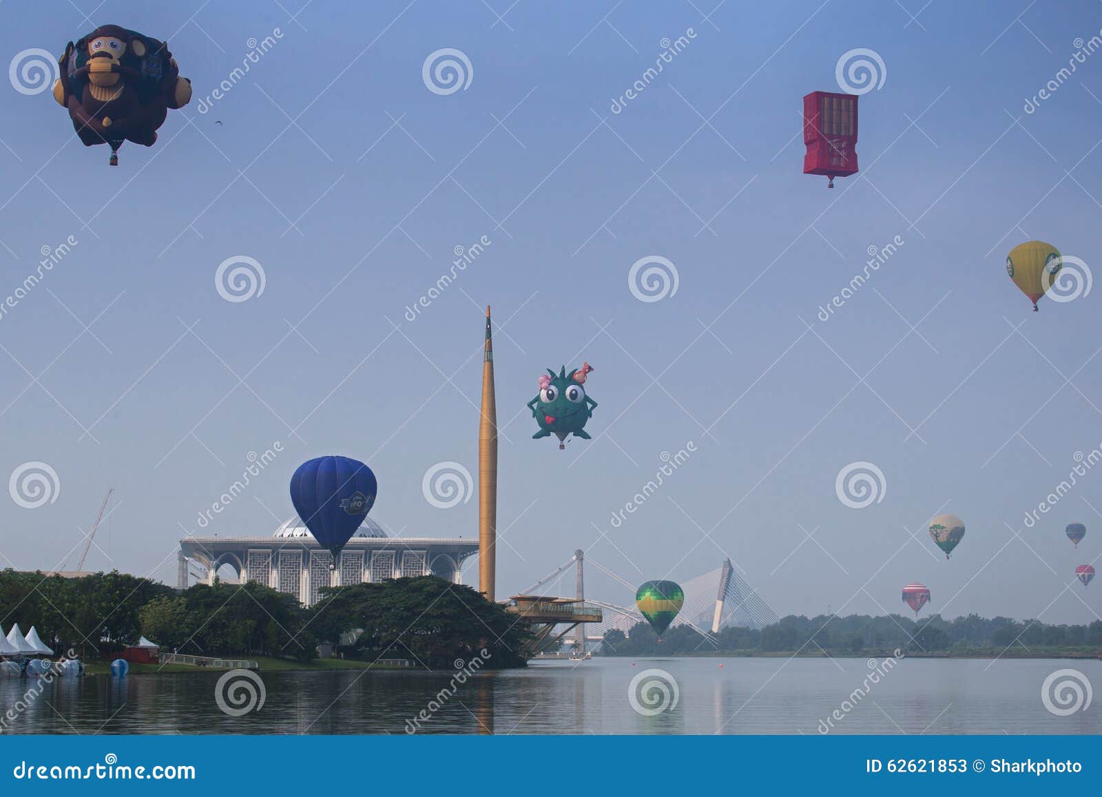 Luftballong varma putrajaya. Fiesta för ballong Putrajaya internationell för varm luft