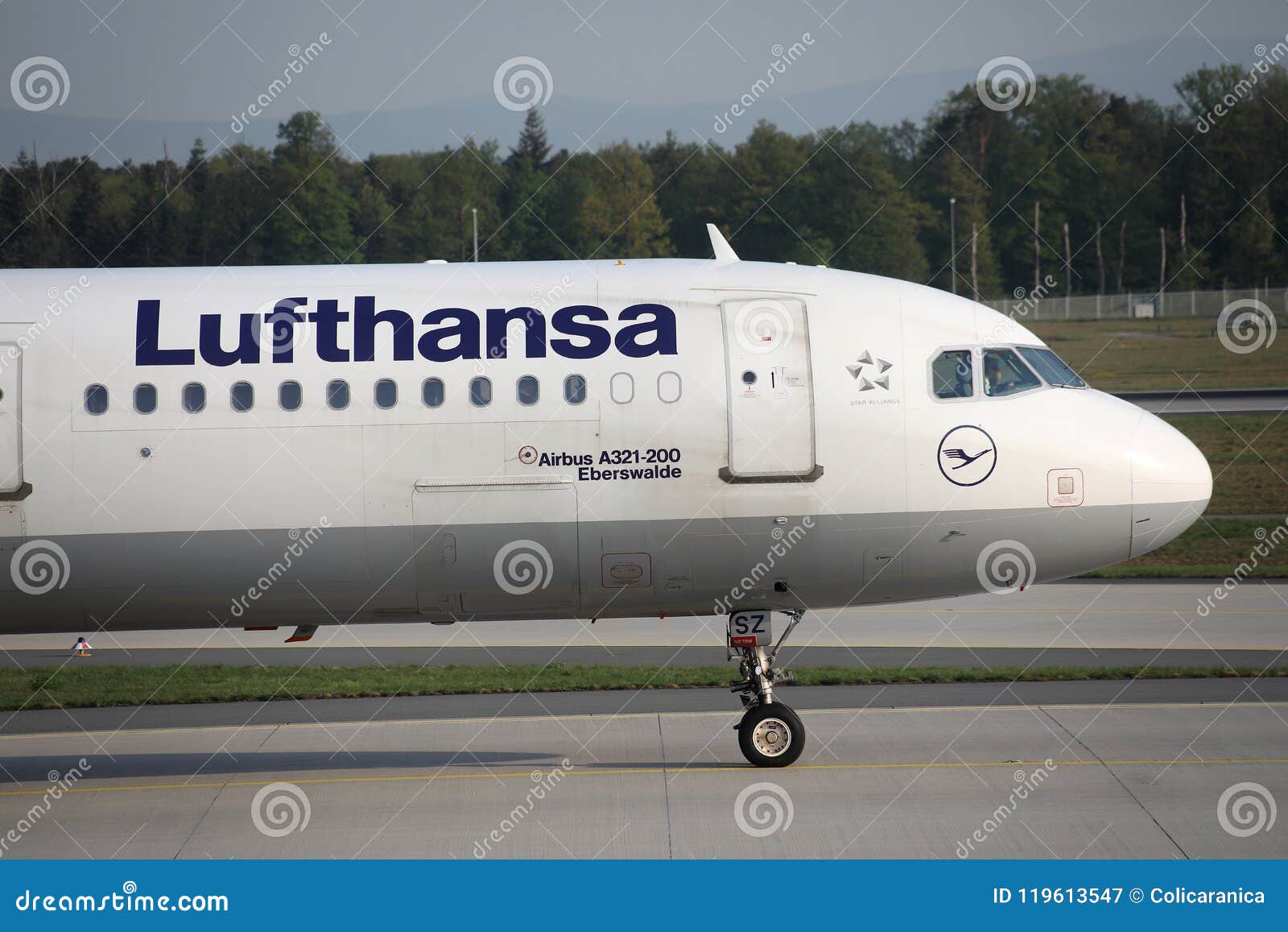 Lufthansa A321 Doing Taxi In Frankfurt Airport, FRA. Plane ...