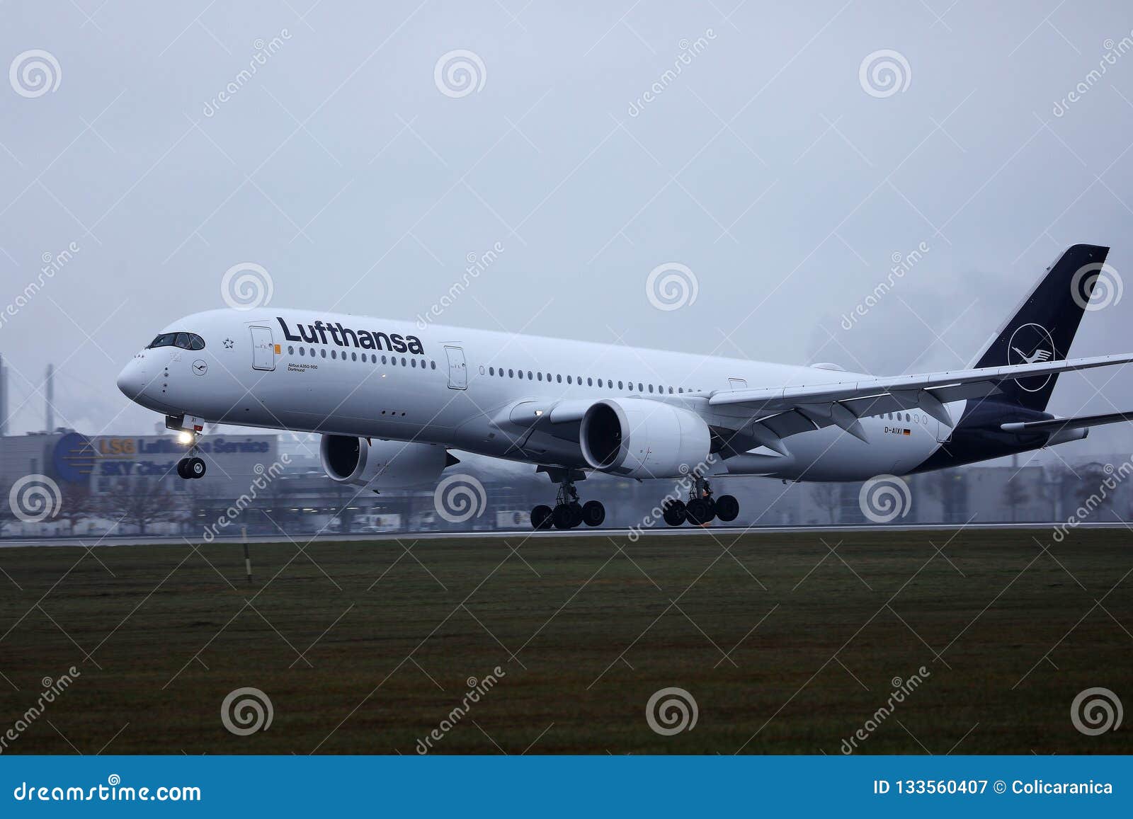 Lufthansa Plane Flying Up in the Sky Editorial Photography Image of