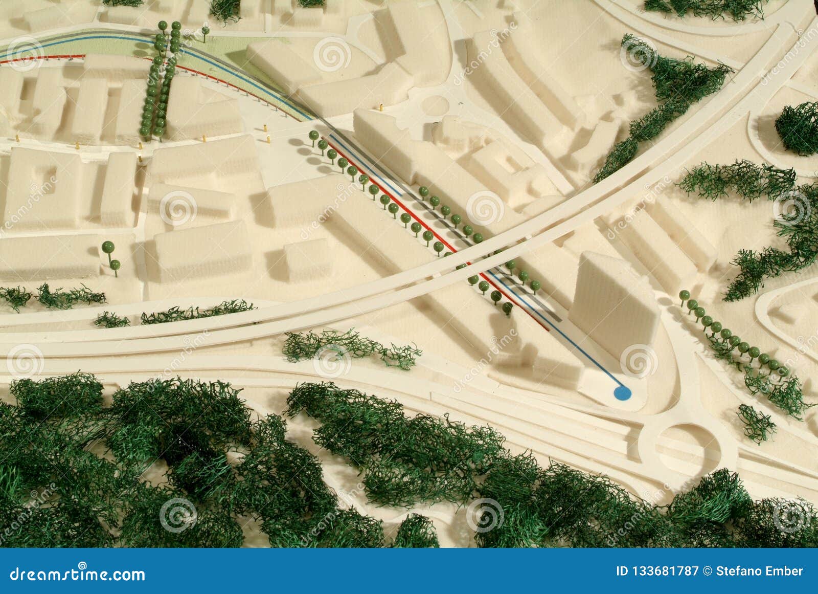Site Surrounding Model for Architectural Presentation and Background