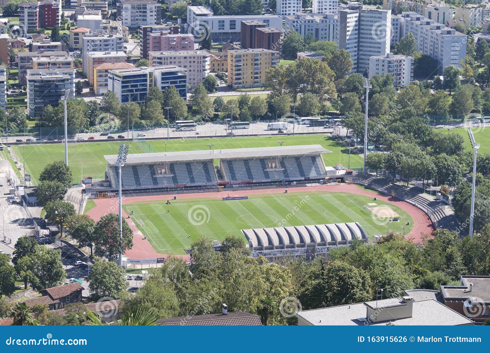 Stadio di Cornaredo / Cornaredo Stadium, FC Lugano, Google Earth