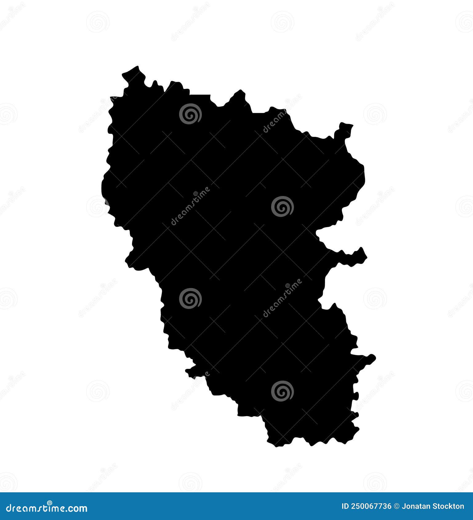 lugansk map  silhouette   on white background