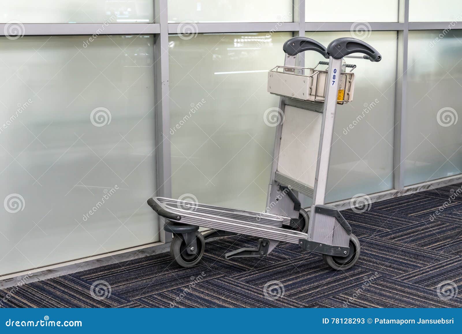 Luggage carts in airport stock image. Image of departure 78128293