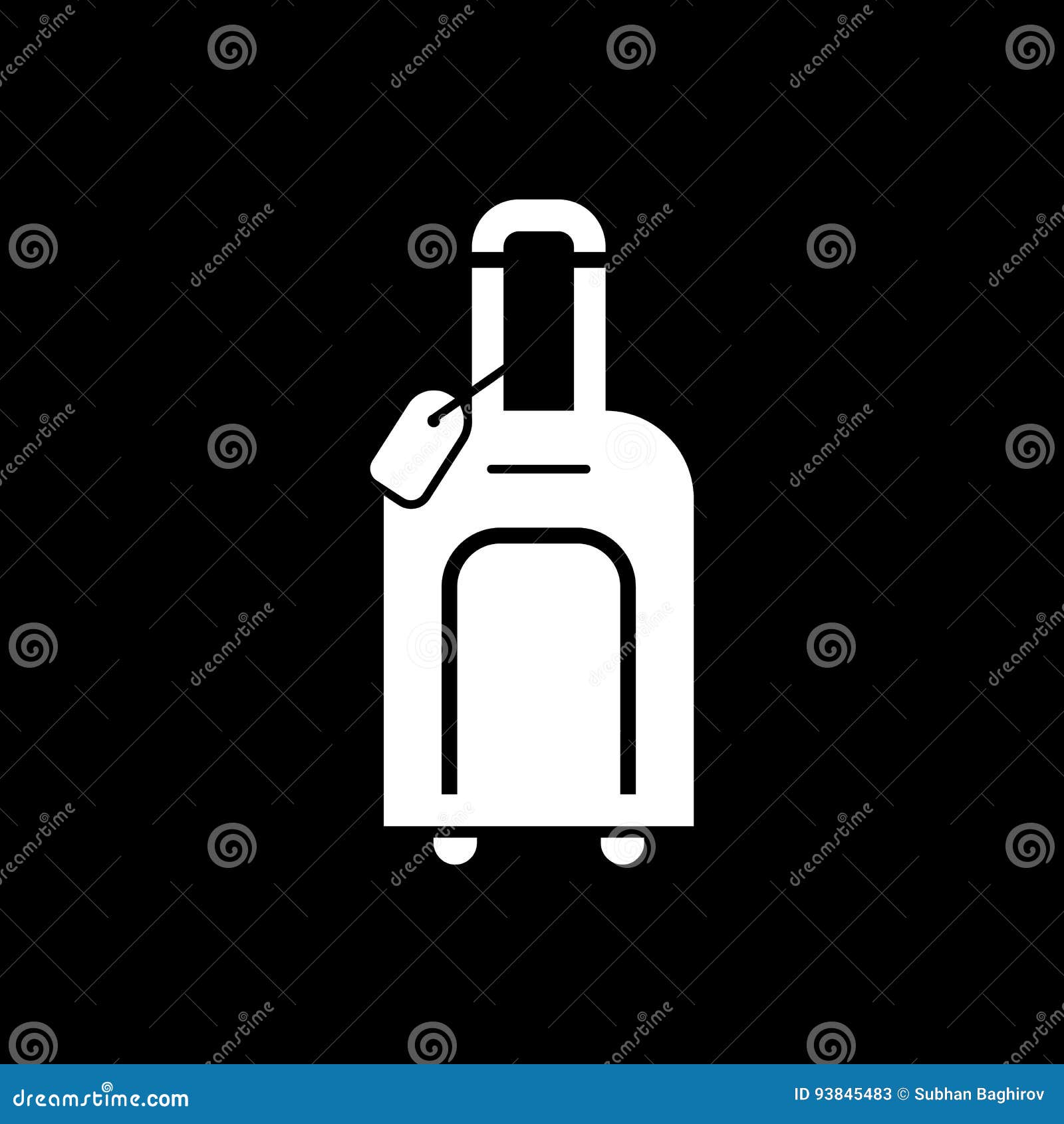 Luggage Icon Simple Flat Style Vector Illustration. Baggage Symbol