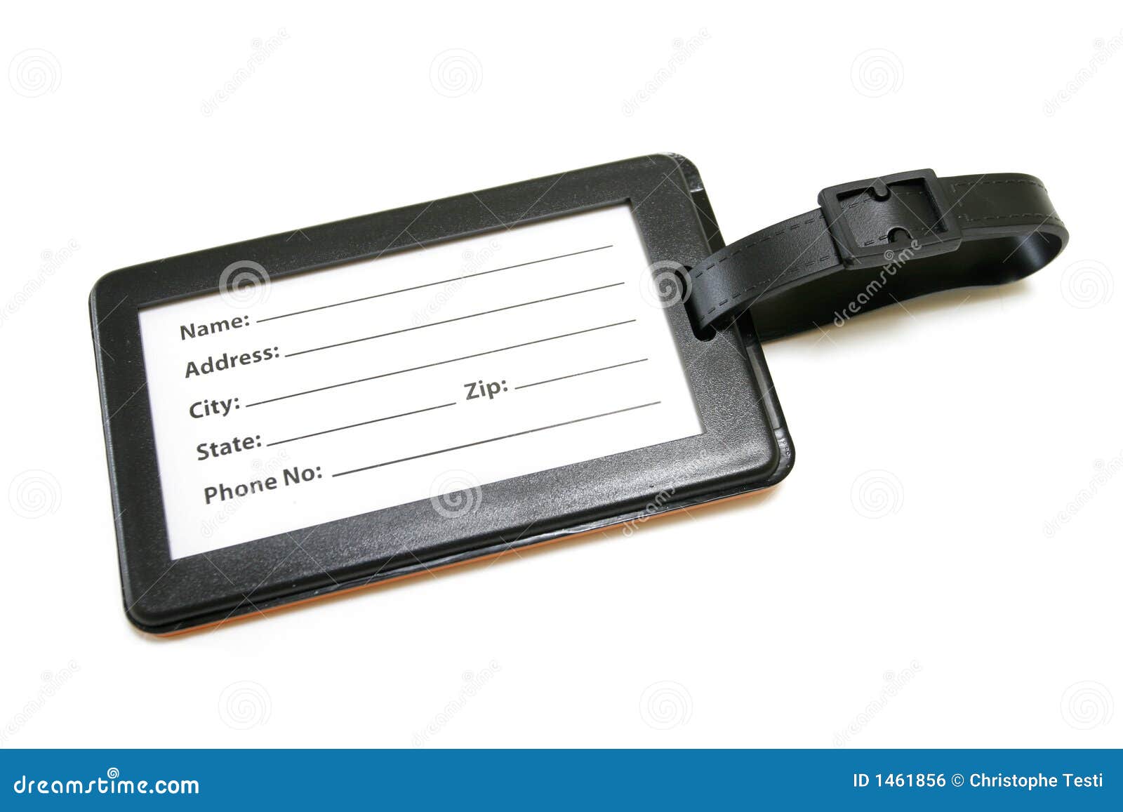 Luggage Tag stock photo. Image of leather, information 1461856