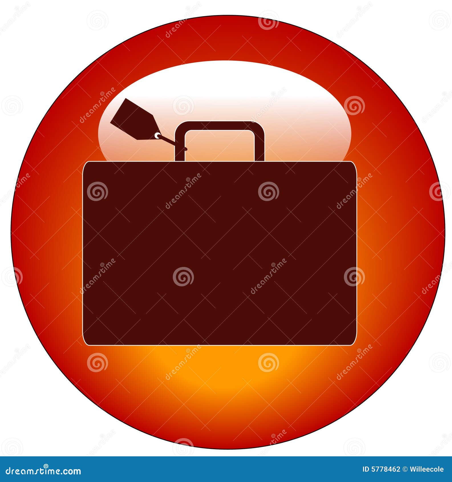 Luggage with tag icon stock vector. Illustration of valise 5778462