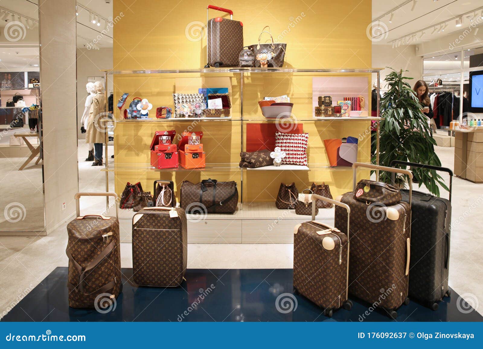 Luis Vuitton Moda Maleta Bolsos Accesorios En Una Tienda De Lujo